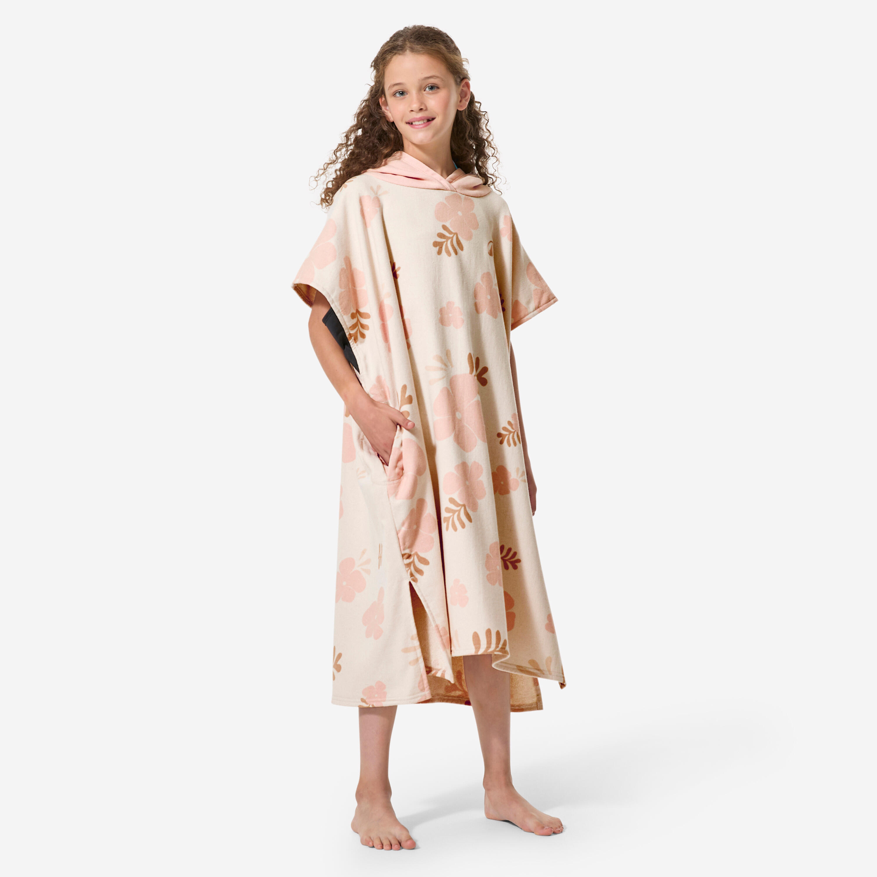 Decathlon Surf-Poncho Kinder 135–160 cm 550 Lighty beige