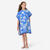 Poncho de bain surf enfant de 110 à 135cm, 500 Biscus bleu