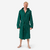 Peignoir de bain compact homme à capuche en coton kaki vert sapin