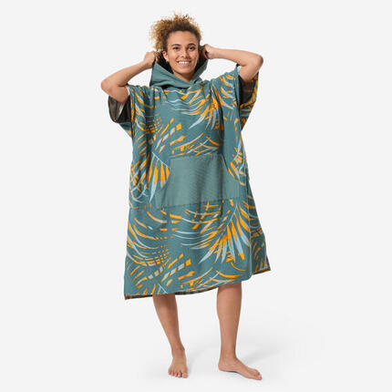 Poncho surf Adulte à partir de 150 cm - 500 Bora vert bleu