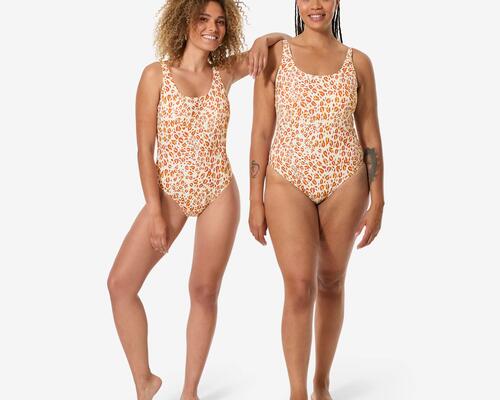 Maillot de bain une pièce léopard femme, Aurely beige