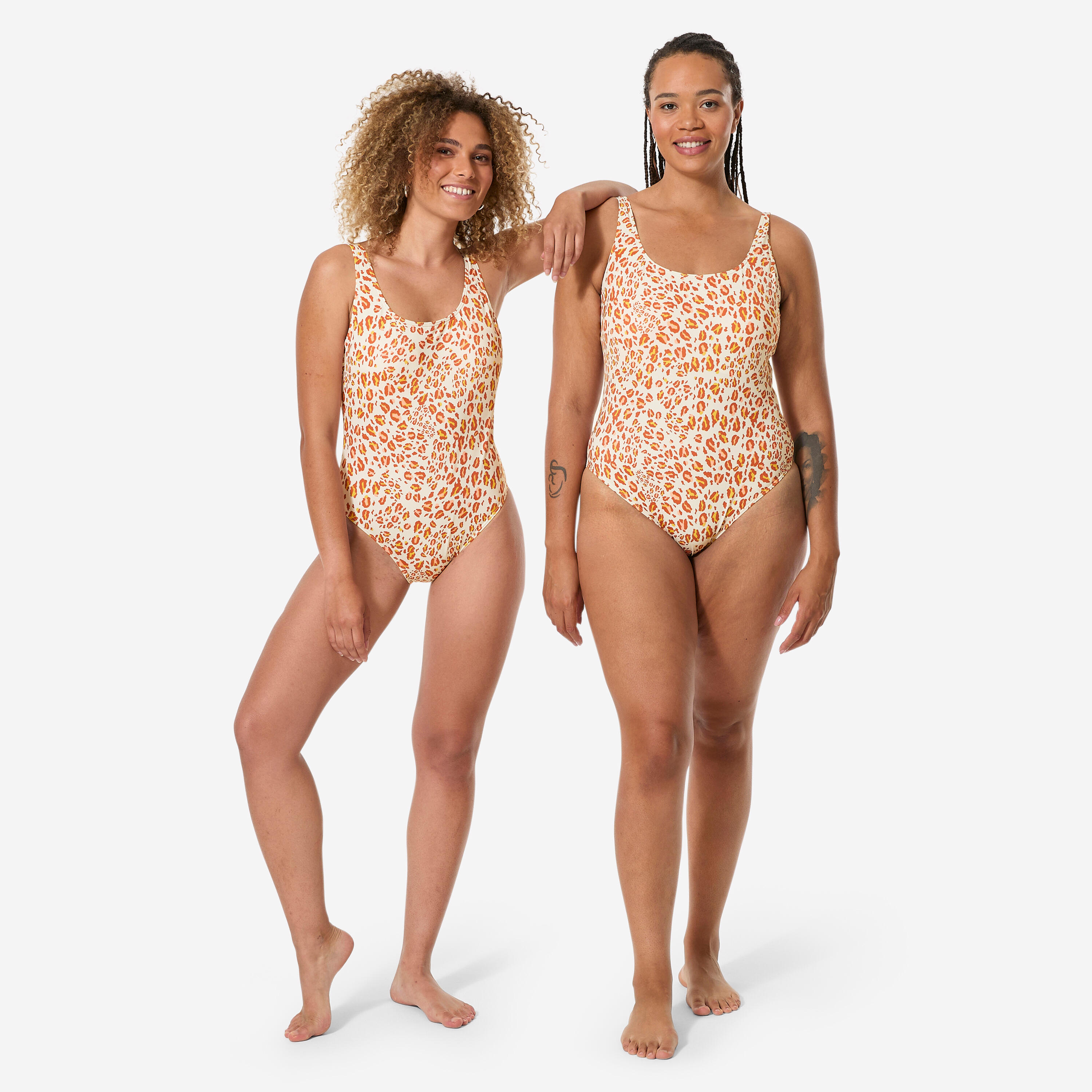 Maillot de bain une pièce léopard femme, Aurely beige 2/7