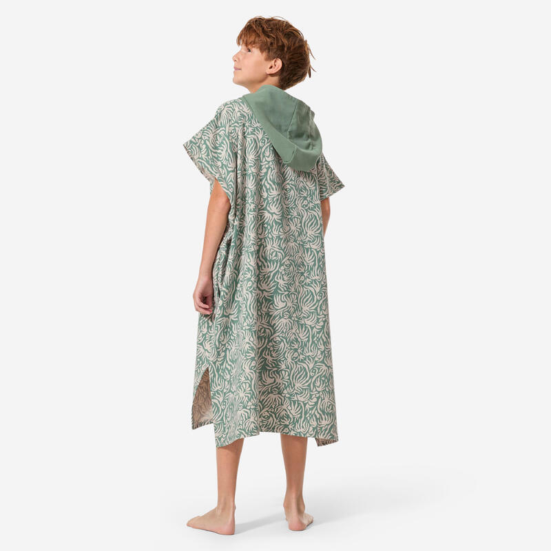 Poncho surf 550 Josh Verde Copii 135-160 cm
