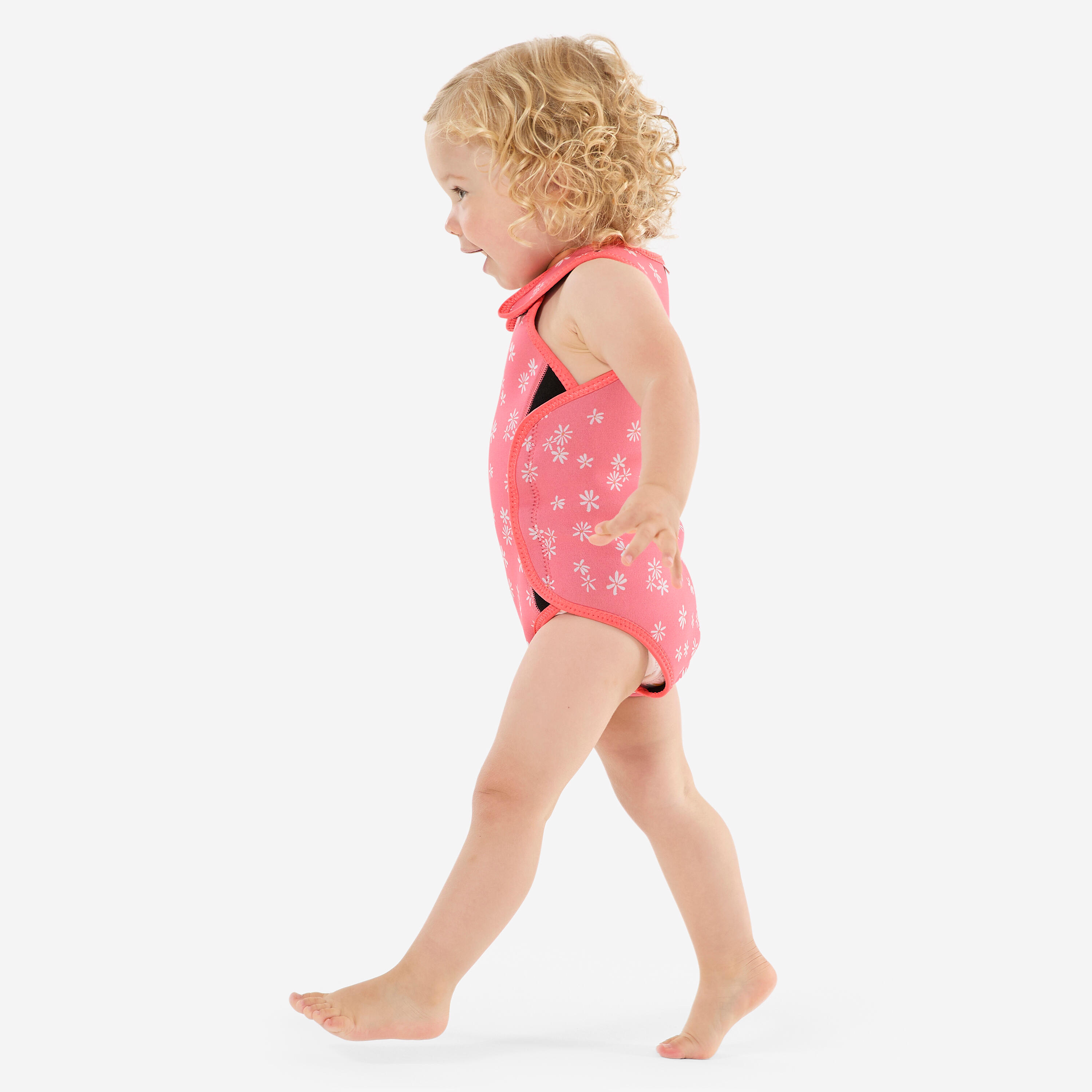 Combinaison néoprène thermique wrap 2mm bébé, Bodywarm mimi rose 5/11