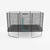 Trampoline rectangulaire 520 avec filet de protection, noir