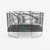 Trampoline rectangulaire 520 avec filet de protection, noir