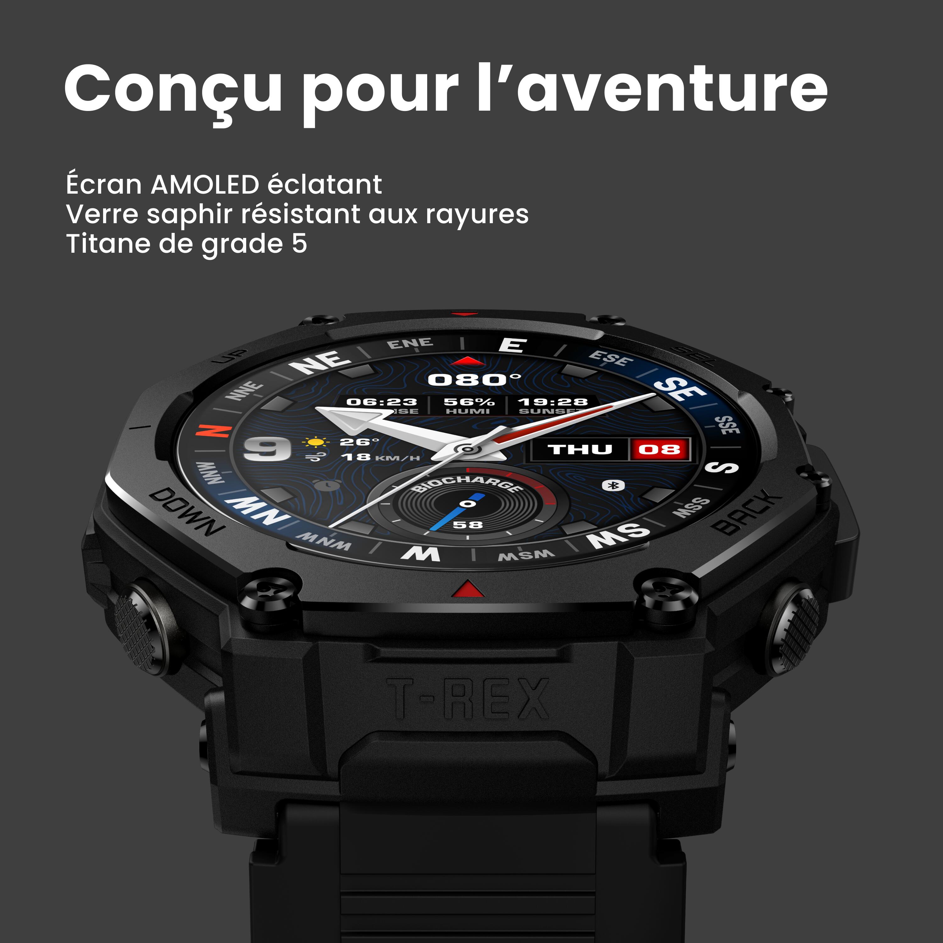 GPS-Sportuhr Smartwatch - Amazfit T-Rex 3 Pro 48 mm - schwarz