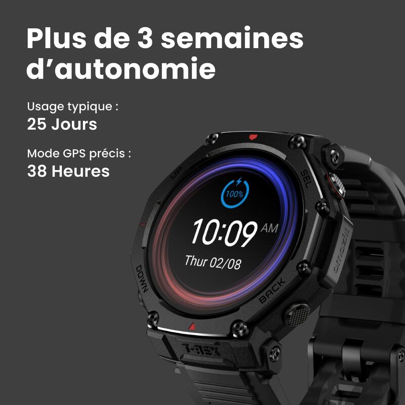 Ceas conectat GPS sport - Amazfit T-Rex 3 Pro 48mm - Negru