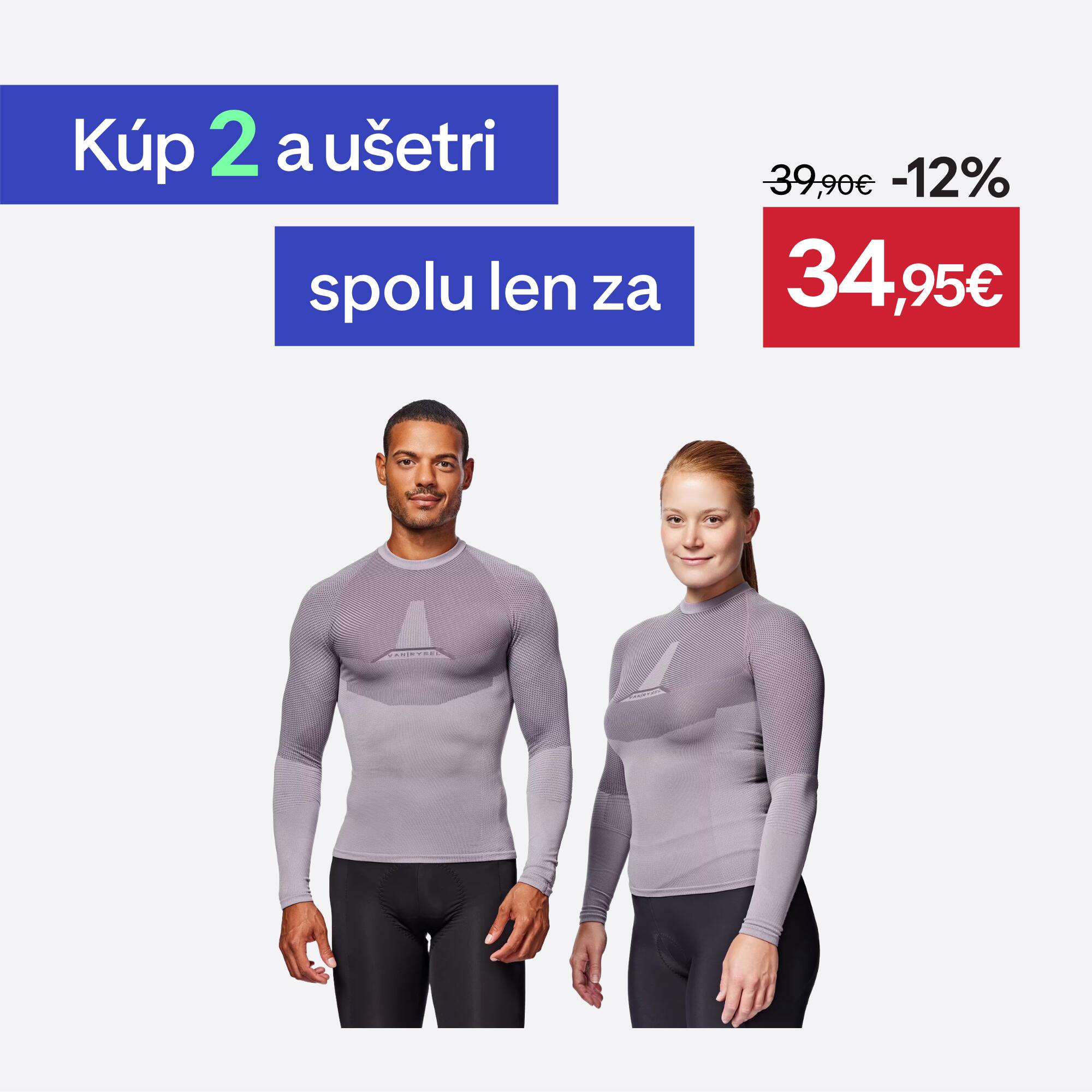 VAN RYSEL Spodné tričko na cestnú cyklistiku Training fialové L