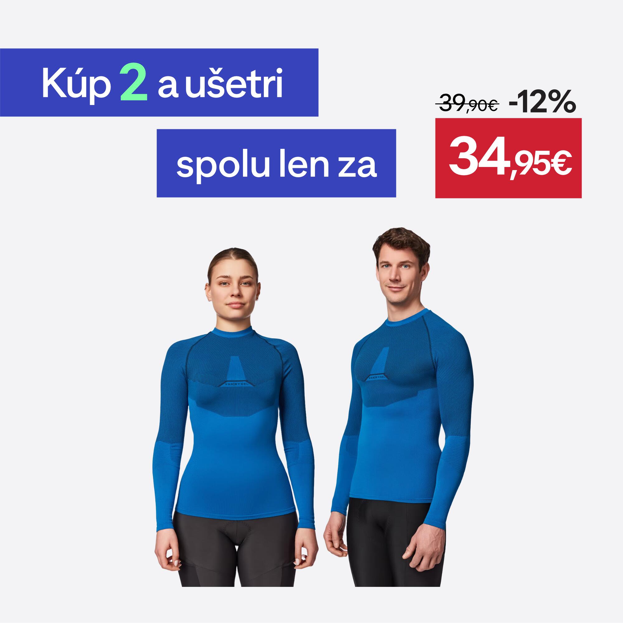 VAN RYSEL Spodné cyklistické termotričko Training modré 2XL