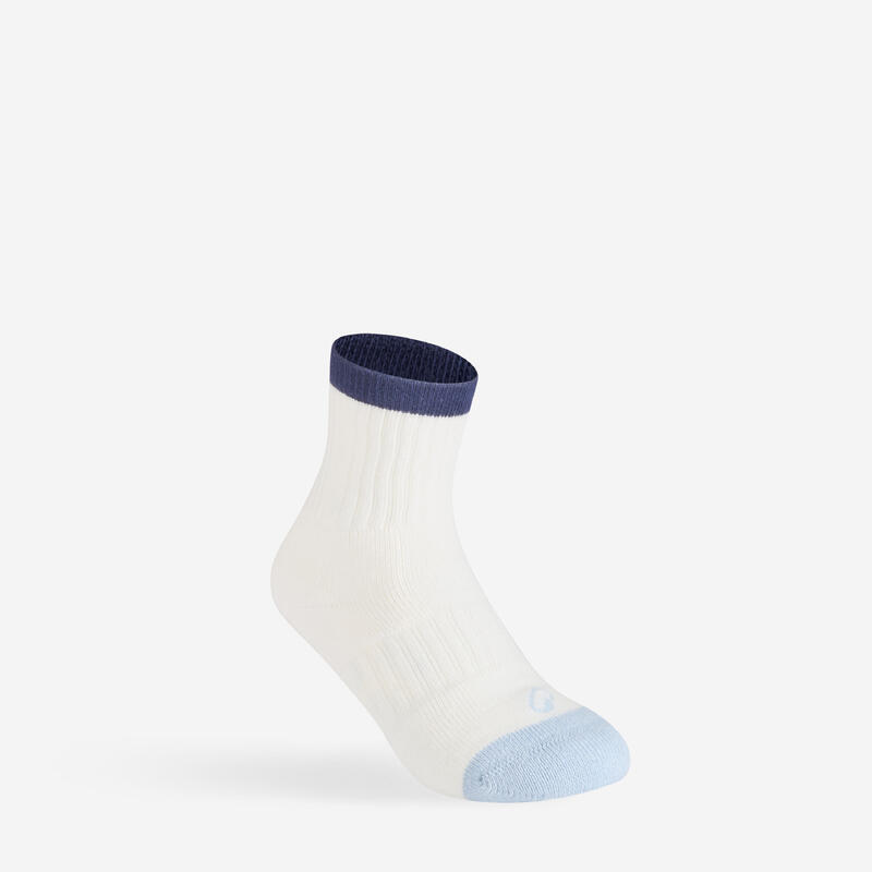 Çocuk Spor Çorabı - Uzun Konçlu - 3 Çift - Bej/Mor/Yeşil - RS 500