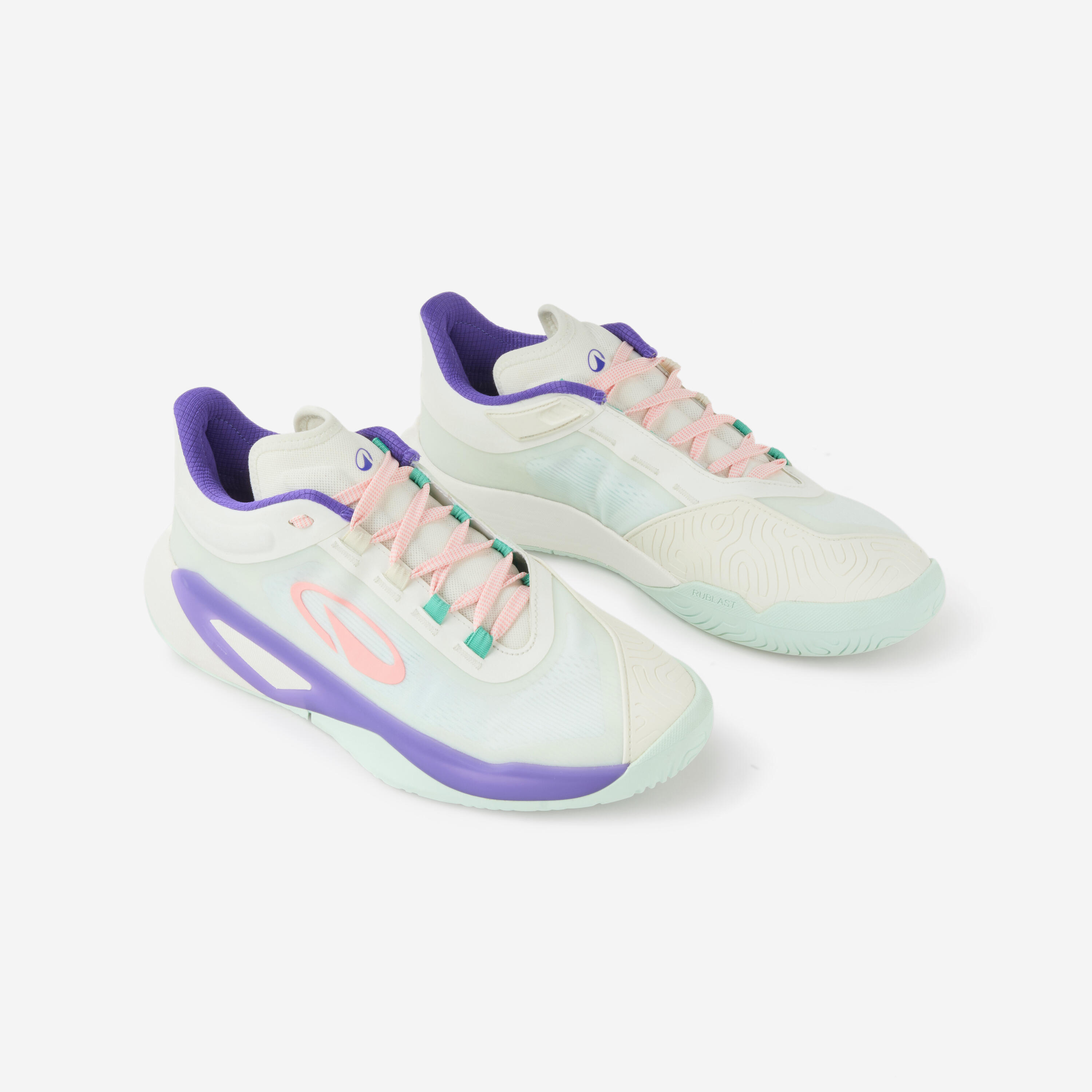 Chaussures de tennis multicourt résistantes femme, Unrupt pro blanc 2/6