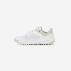 Zapatos de golf transpirables, WW500 blanco y beige