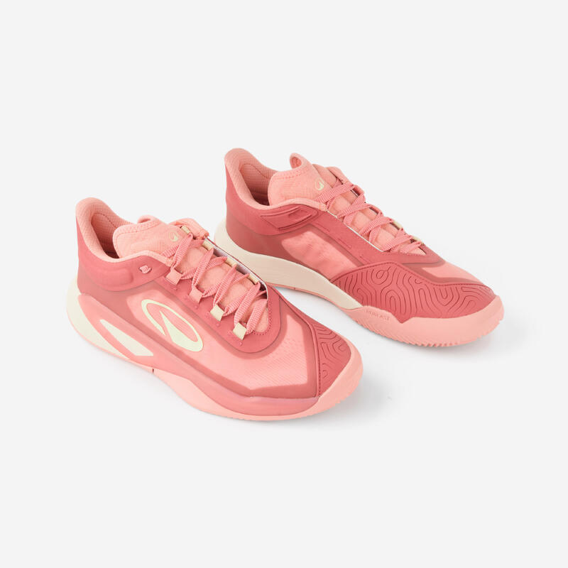 Încălțăminte tenis pentru zgură, rezistentă, Kuikma Unrupt pro Roz Damă