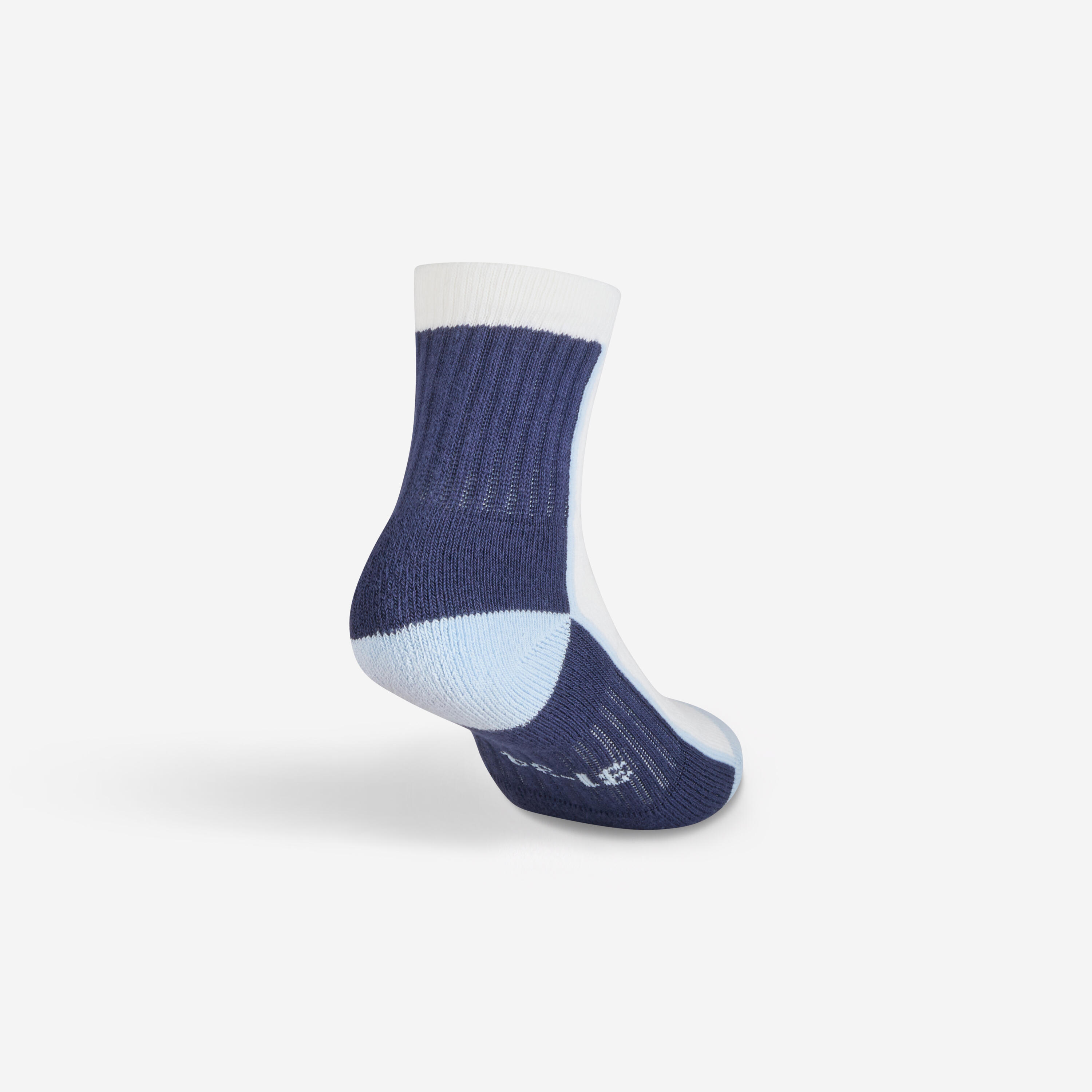 Meias de desporto cano alto criança conjunto 3 pares, RS 500 bege azul cinzento 4/5