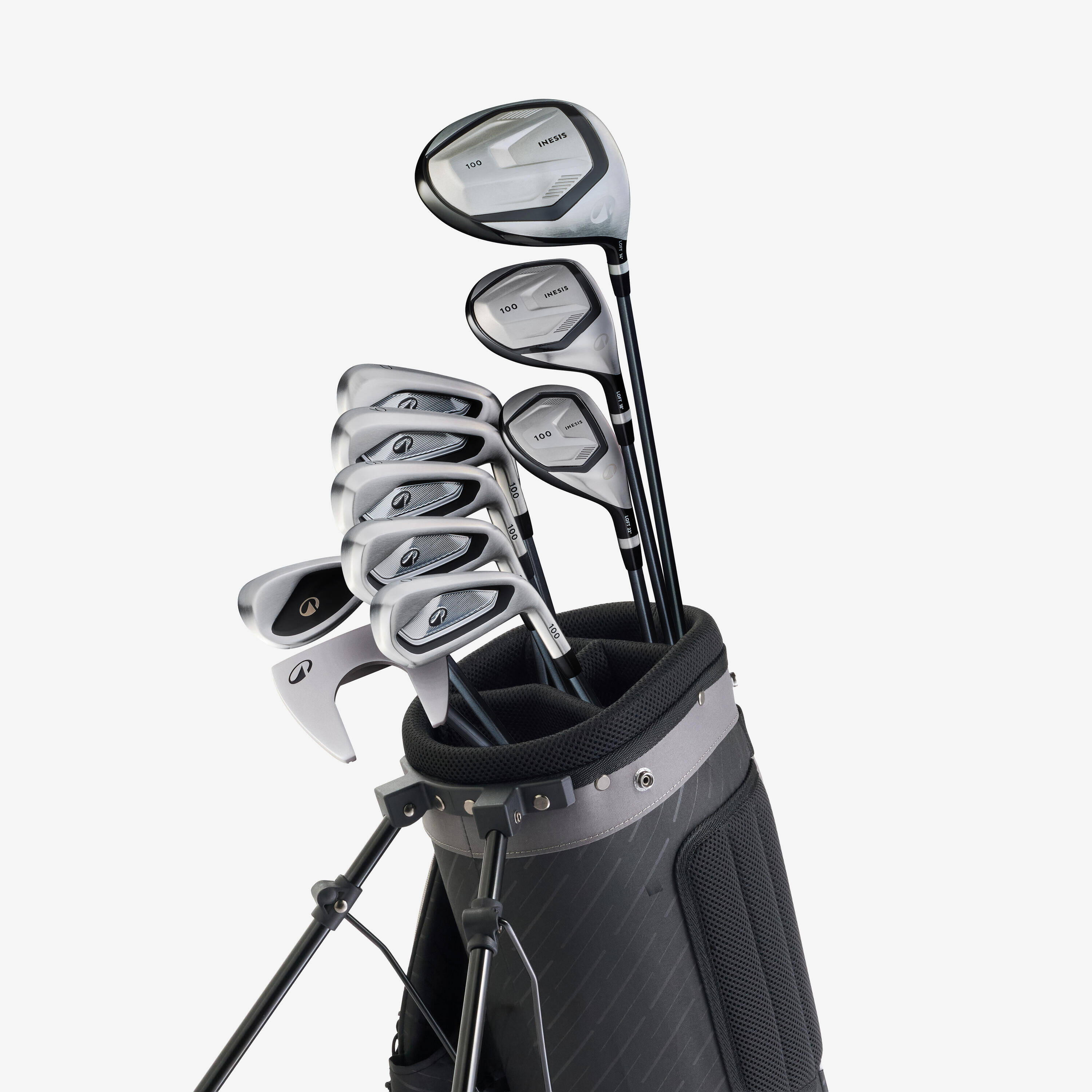 Ultralight golf stand bag navy black and red -  3