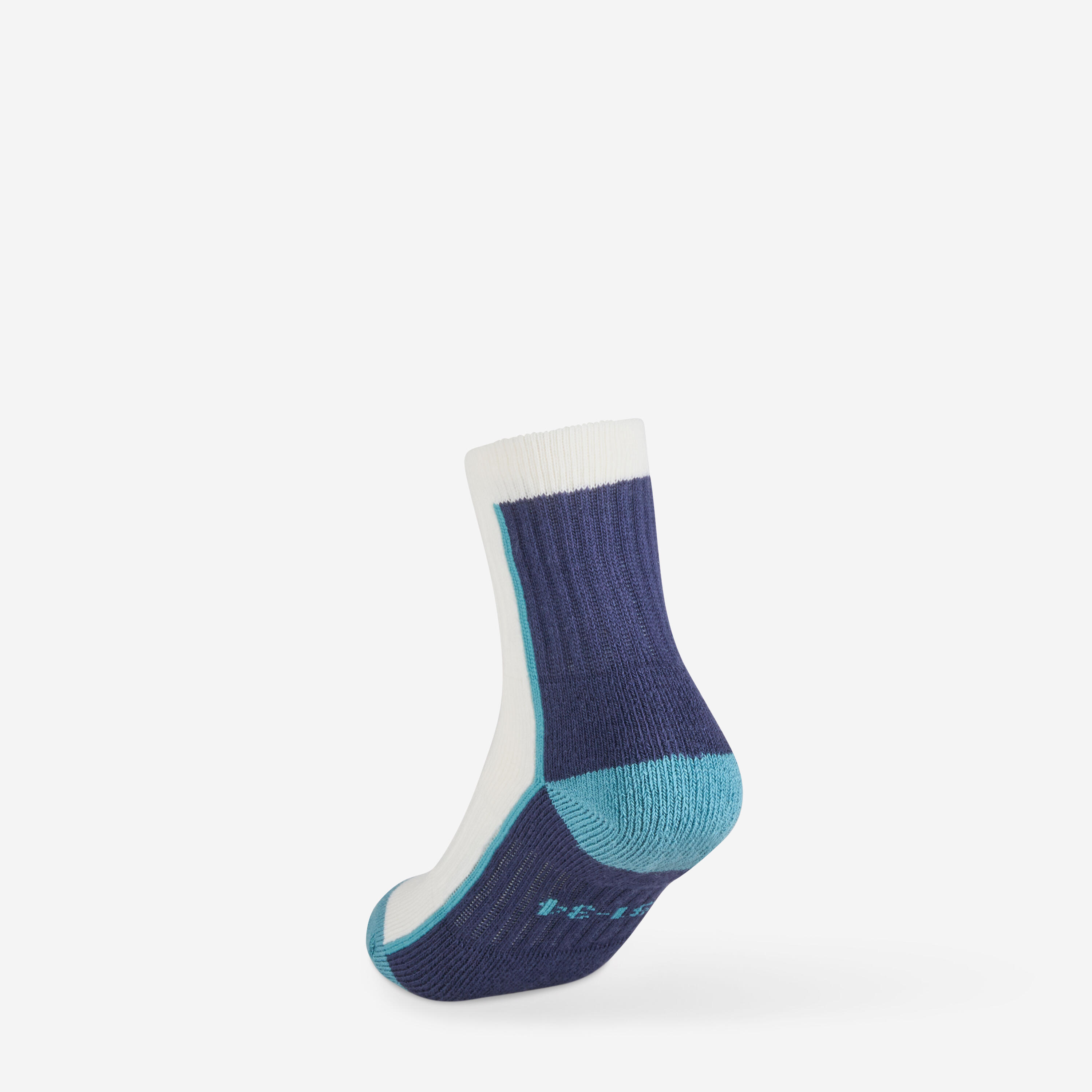 Kids' High Sports Socks Tri-Pack RS 500 - Beige/Green/Blue 5/5