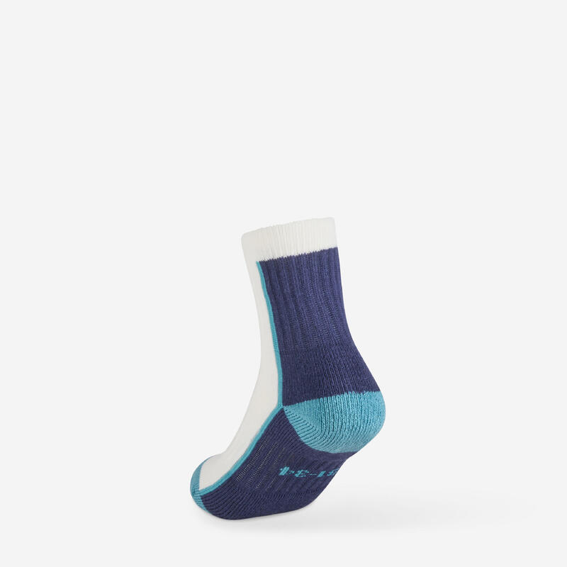 Set 3 perechi șosete sport lungi RS 500 Bej Verde Albastru copii