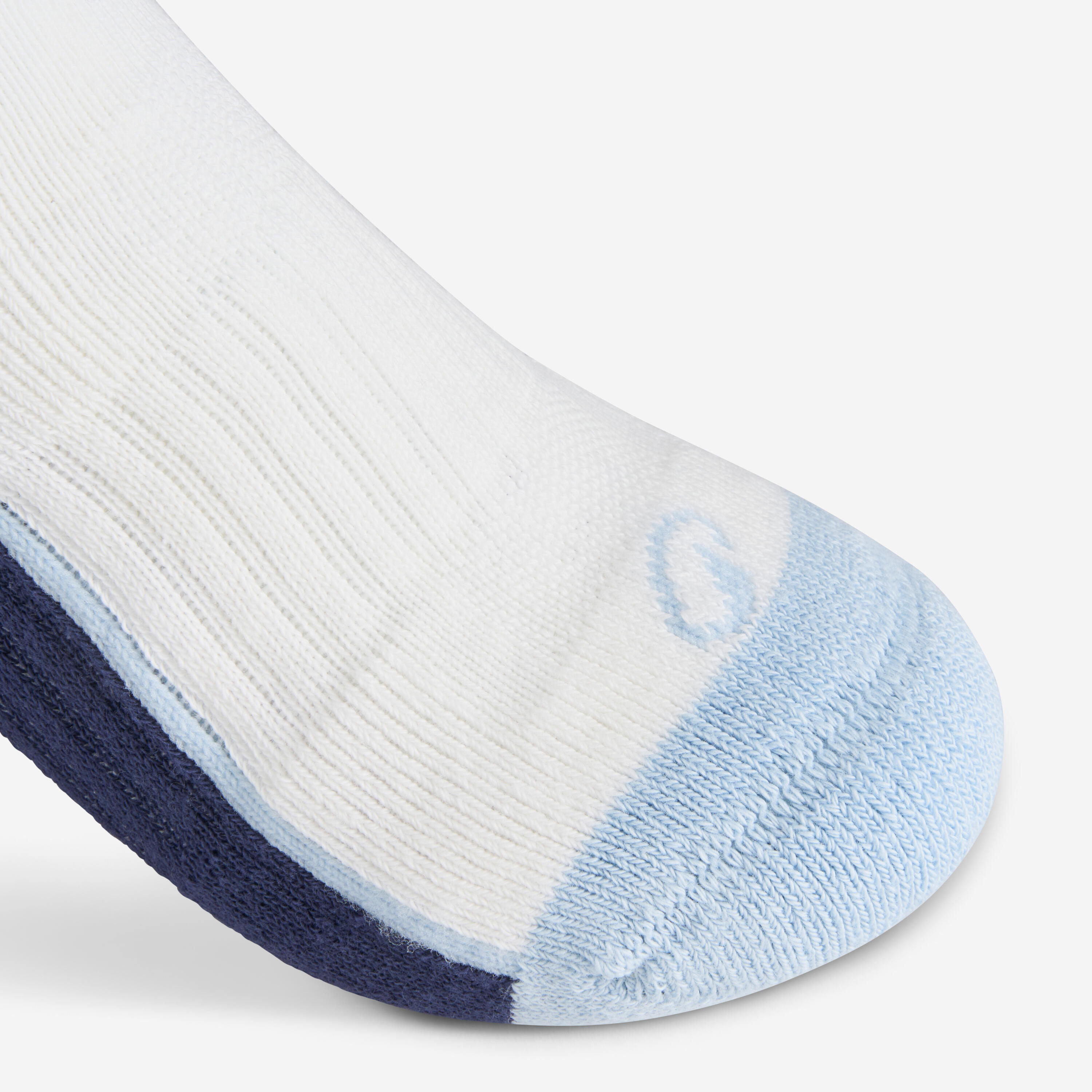 Meias de desporto cano alto criança conjunto 3 pares, RS 500 bege azul cinzento 3/5