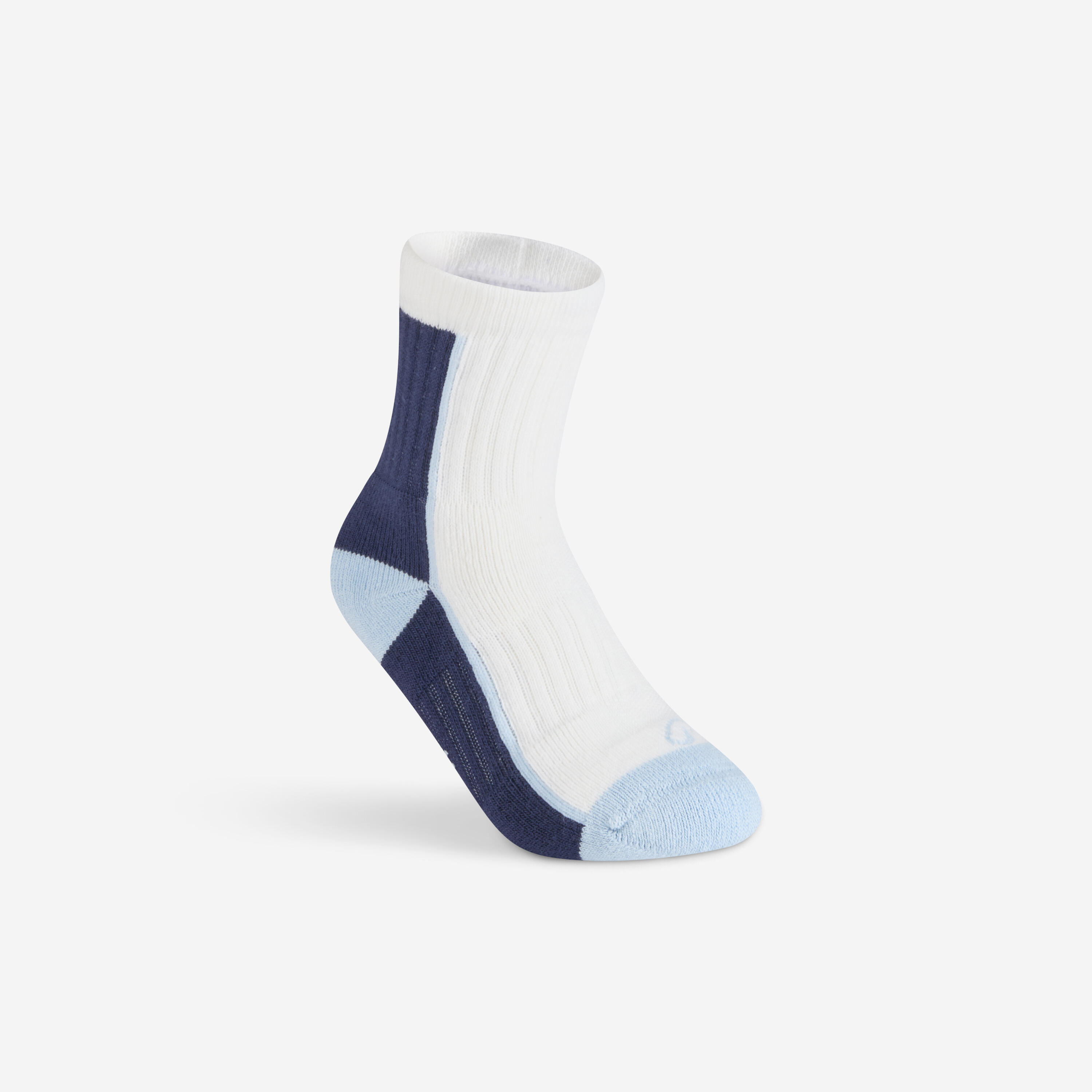 Meias de desporto cano alto criança conjunto 3 pares, RS 500 bege azul cinzento 2/5