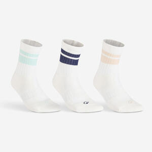 Calcetines largos de deporte lote de 3 pares, RS 500 beige azul verde