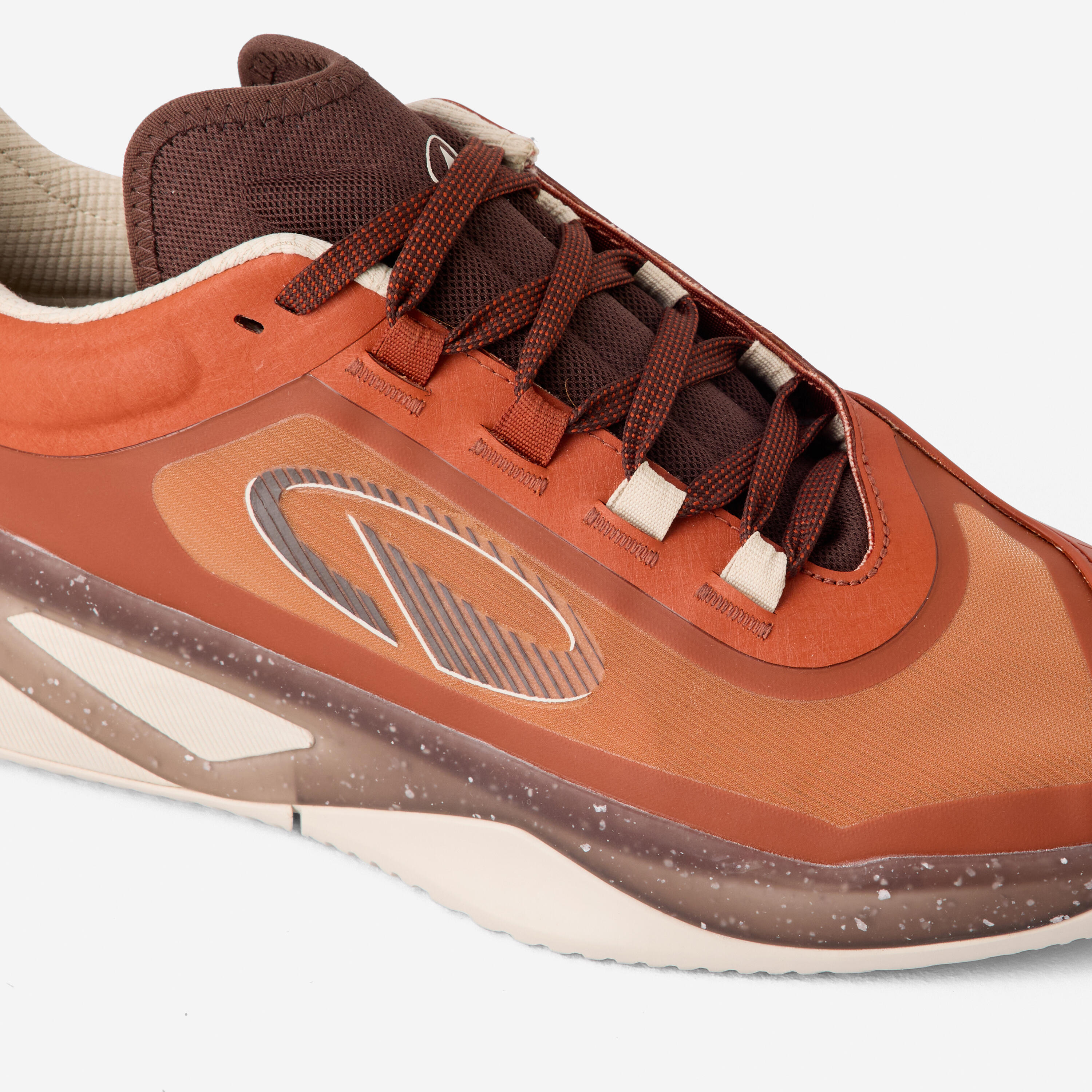Strapazierfähiger Herren Sandplatz Tennisschuh, Unrupt Pro braun 3/6