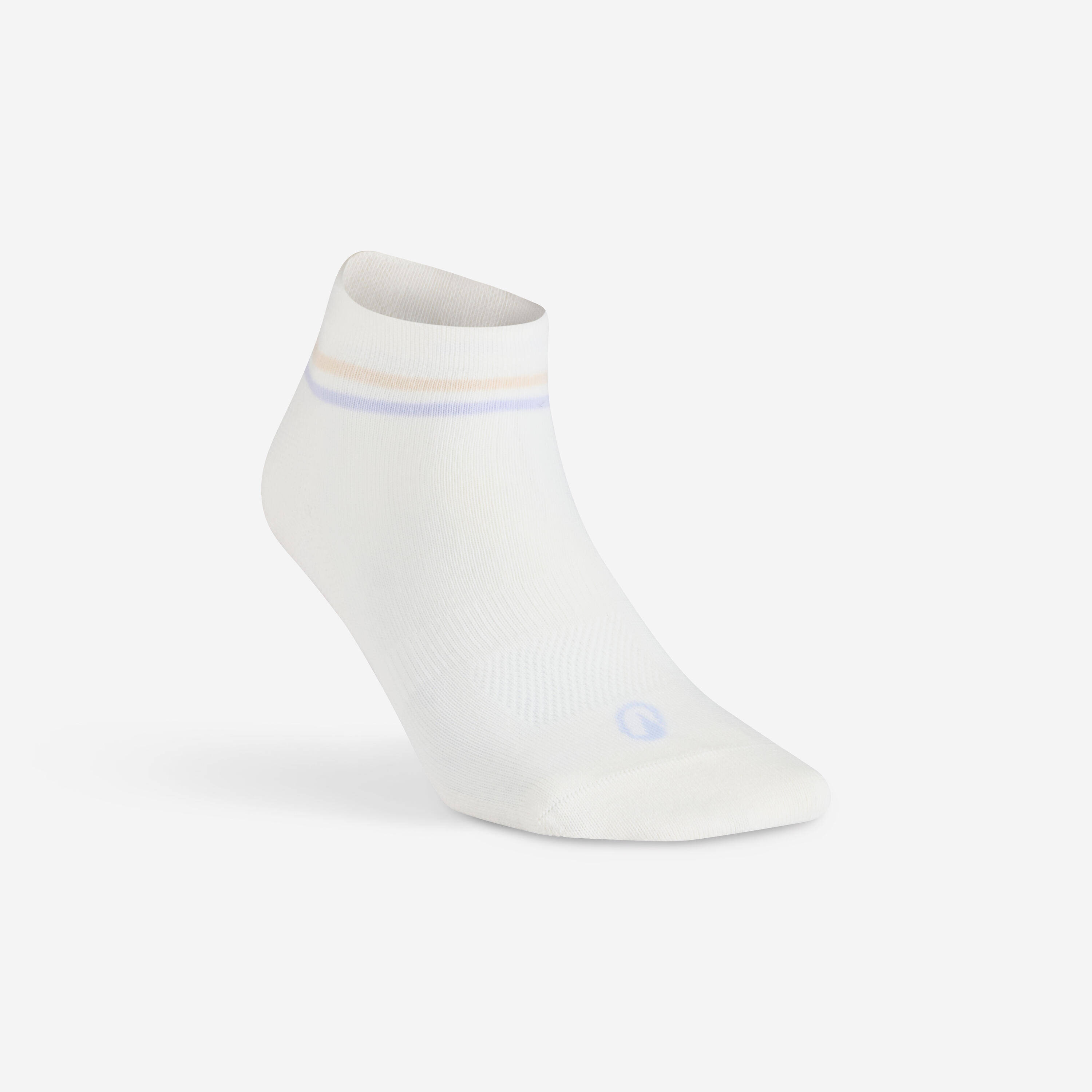 Kids' Mid-High Sports Socks Tri-Pack RS 160 - Beige/Purple -  4