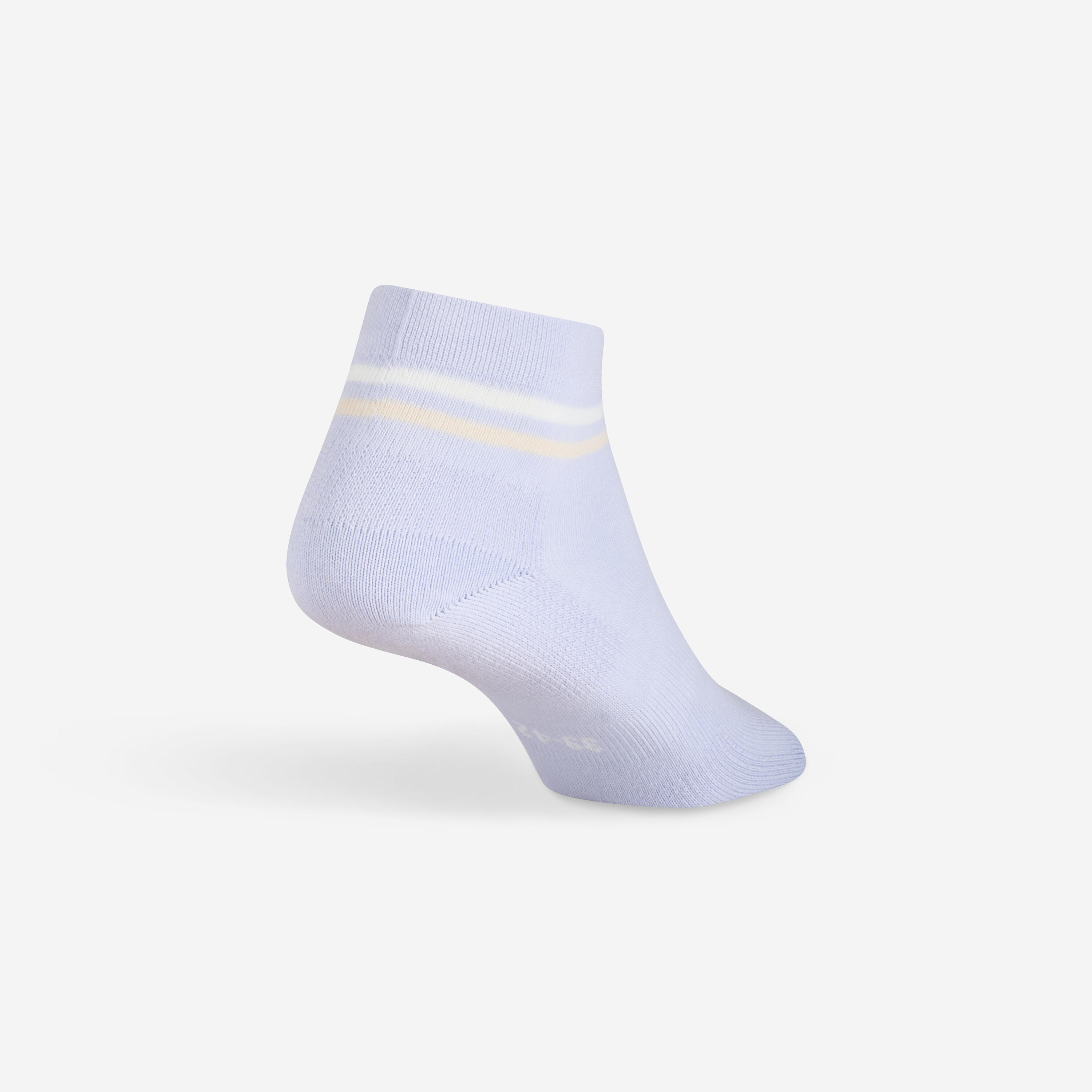 Bas de tennis mi-hauts lot de 3 paires, RS 160, violet/beige/brun - DECATHLON