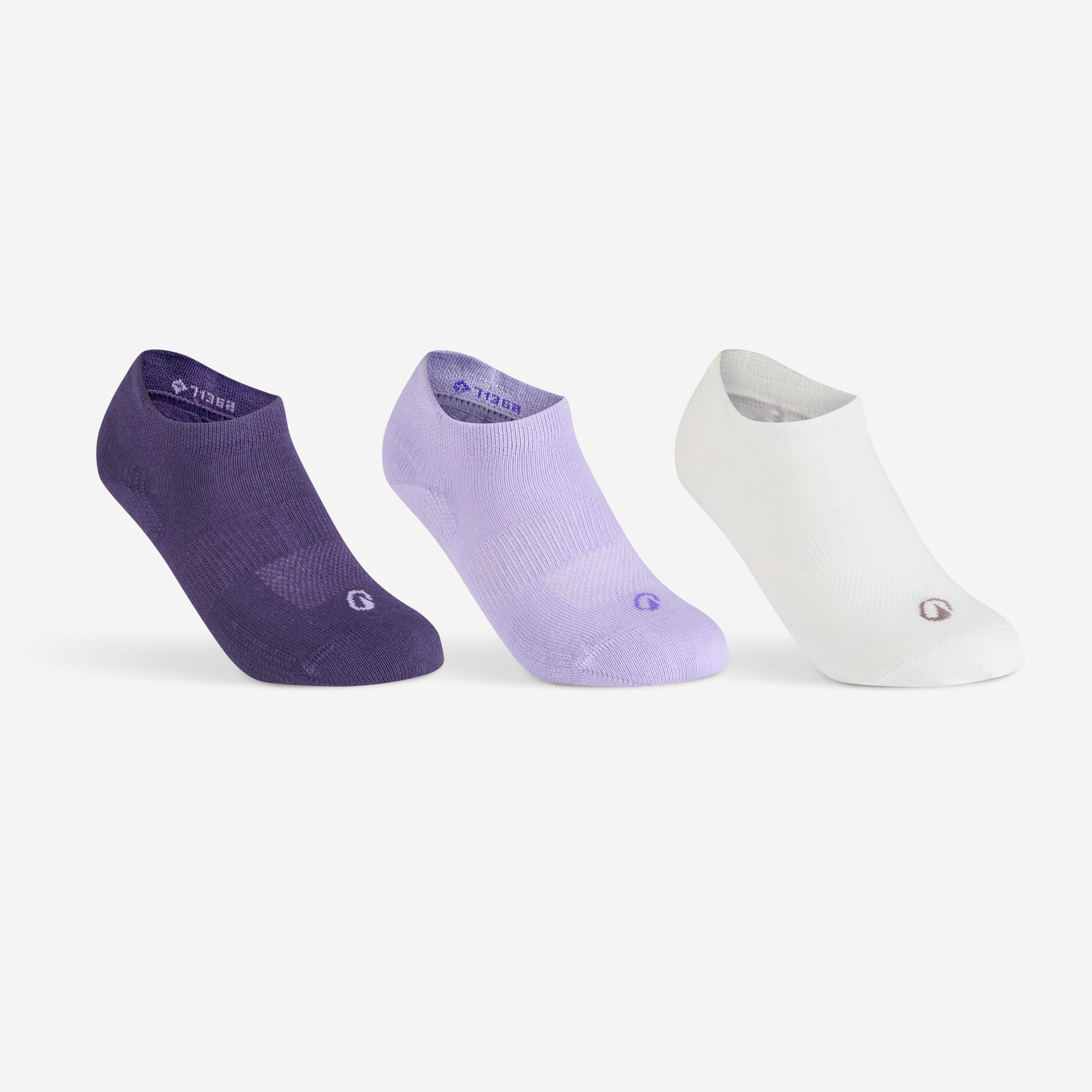 Kids' Low Sports Socks Tri-Pack RS 160 - Purple
