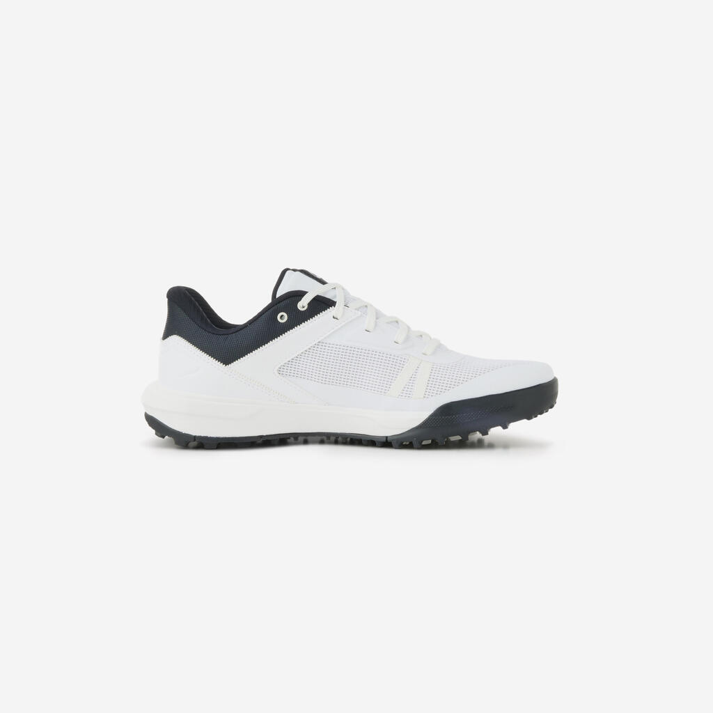 Breathable golf shoes, WW500 white and navy