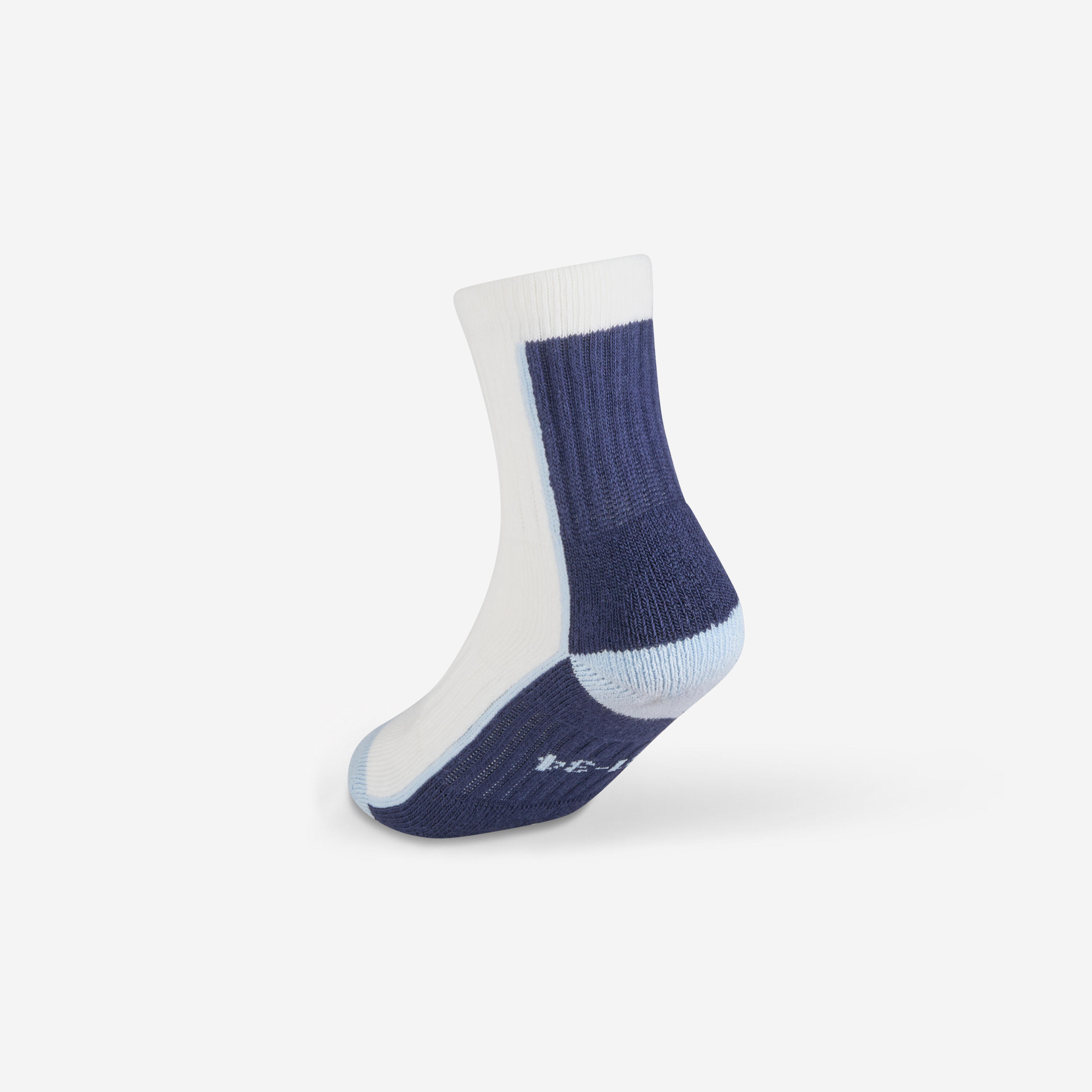 Meias de desporto cano alto criança conjunto 3 pares, RS 500 bege azul cinzento 5/5