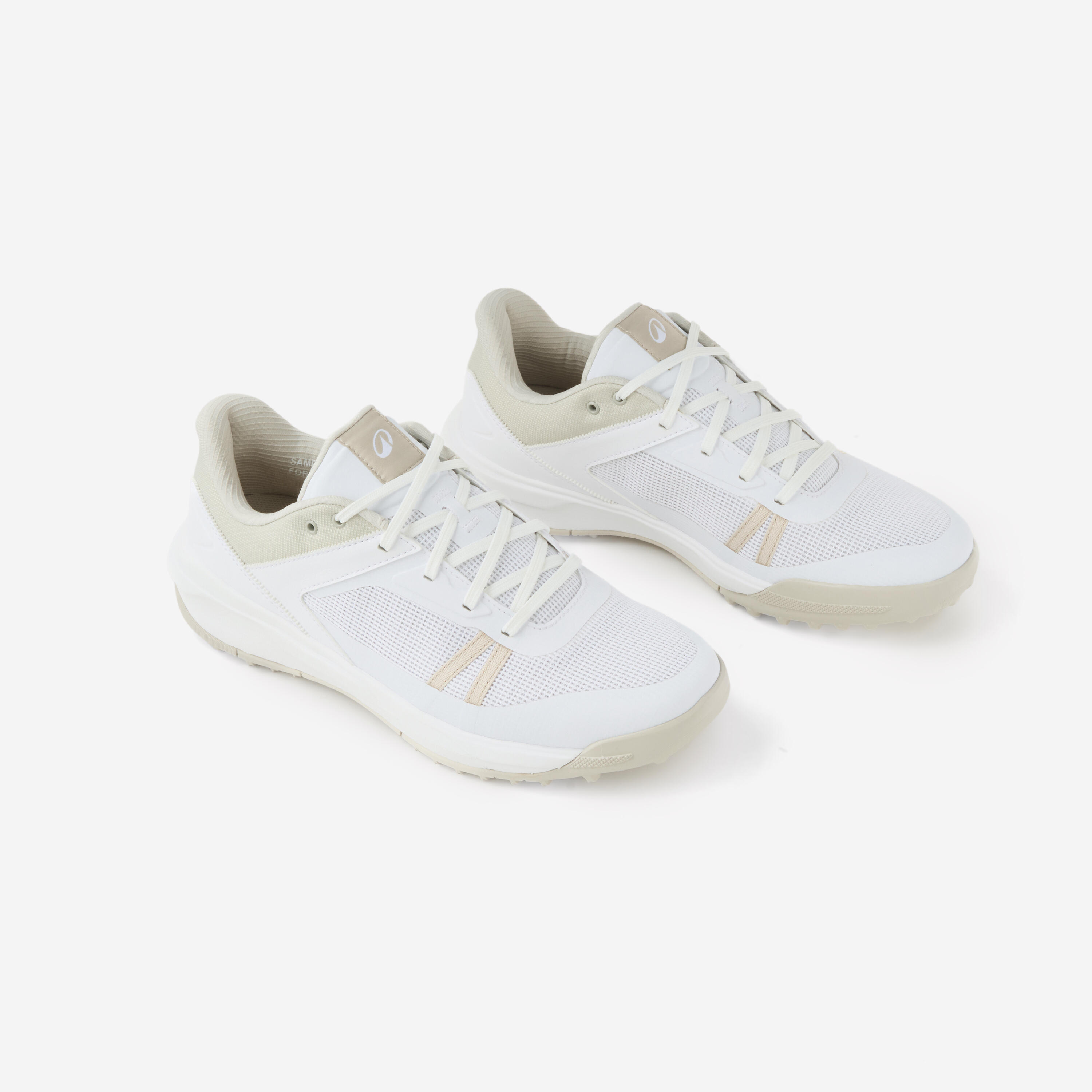 Zapatos de golf transpirables, WW500 blanco y beige 2/6