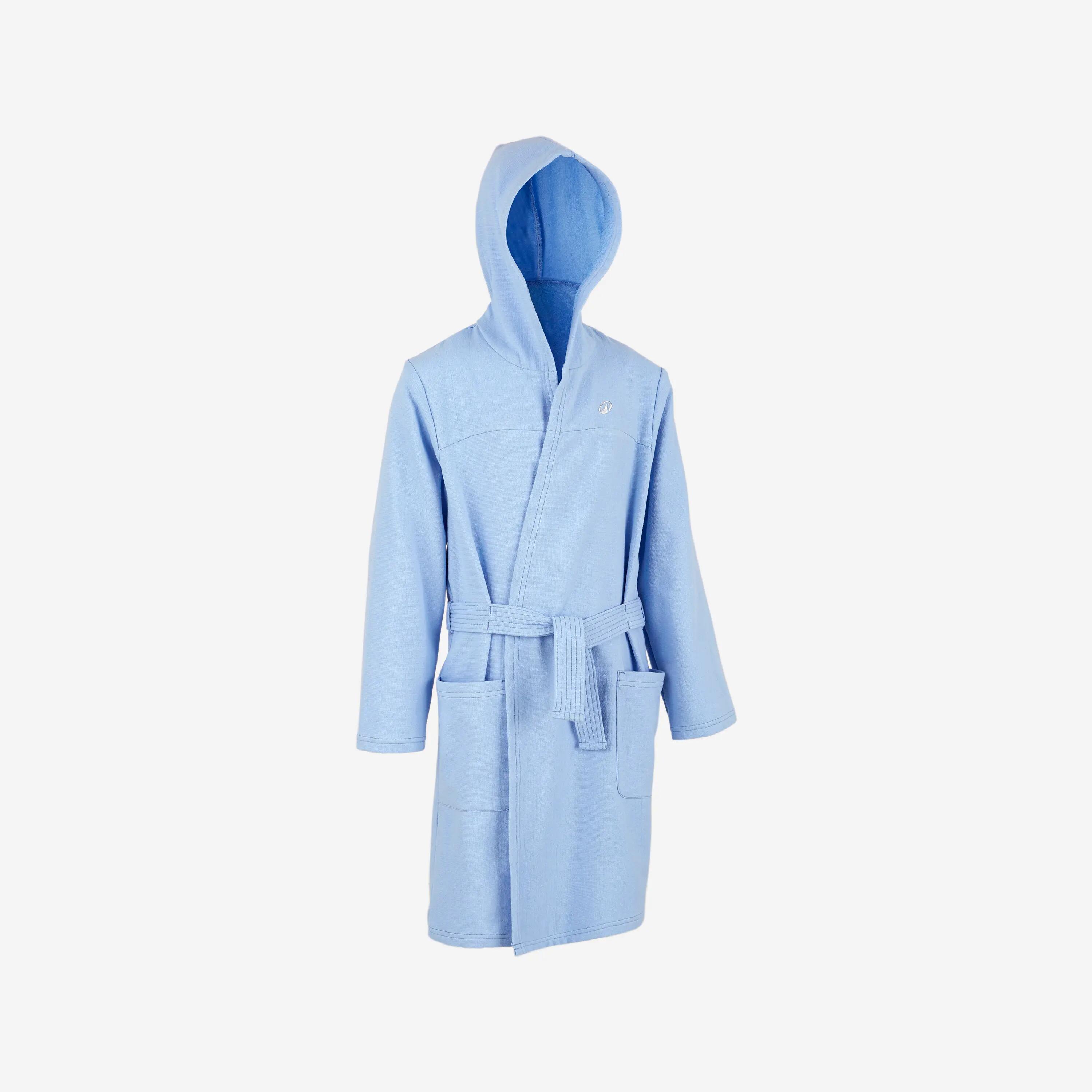Kids’ cotton pool bathrobe turquoise 10/13