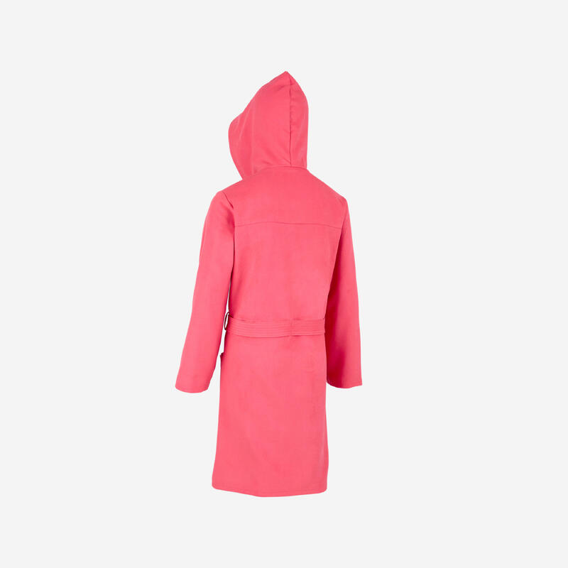 Çocuk Kapüşonlu Mikrofiber Bornoz - Pembe