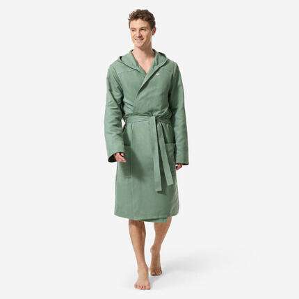 Szlafrok na basen męski Decathlon Compact z mikrofibry