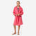 Peignoir de bain compact enfant à capuche en microfibre rose grenade