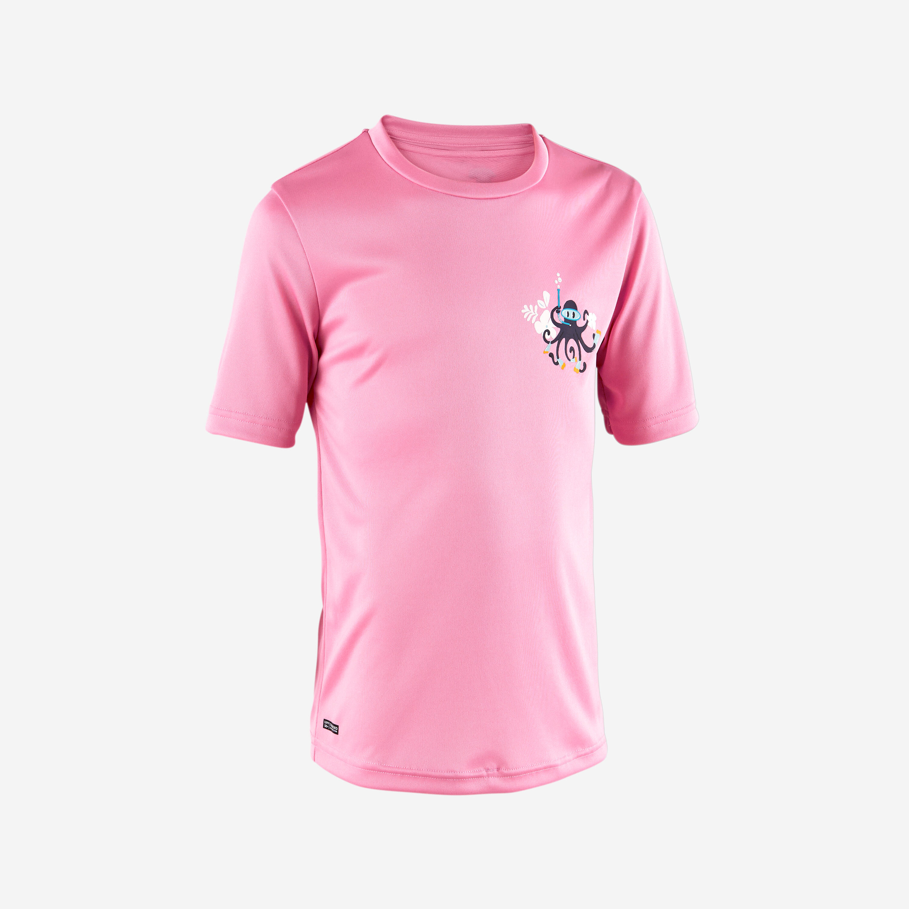 UV-Shirt Surfen JR - 100 Poulpy rosa 6/11