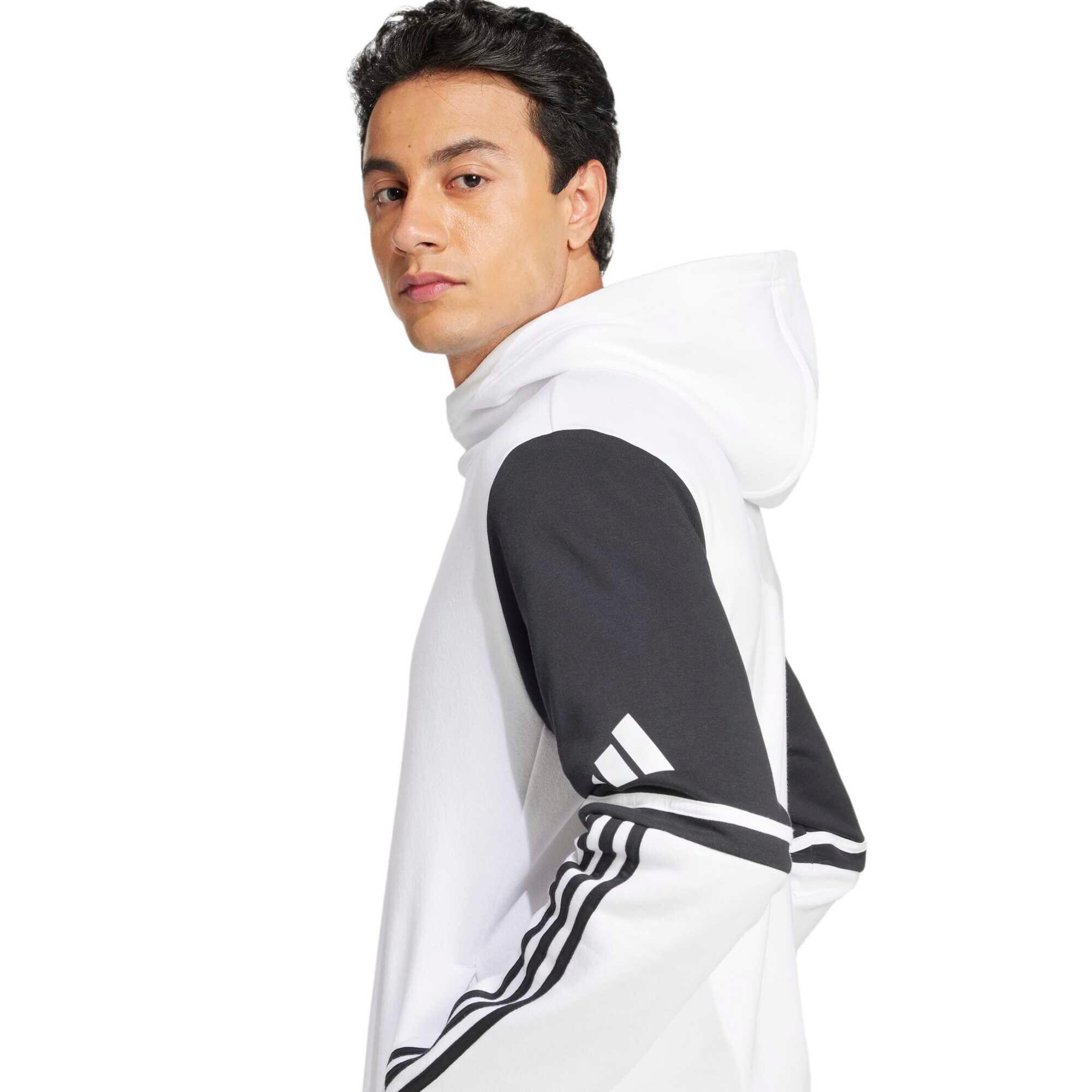 Felpa con cappuccio allenamento ADIDAS SQUADRA bianca 4/13