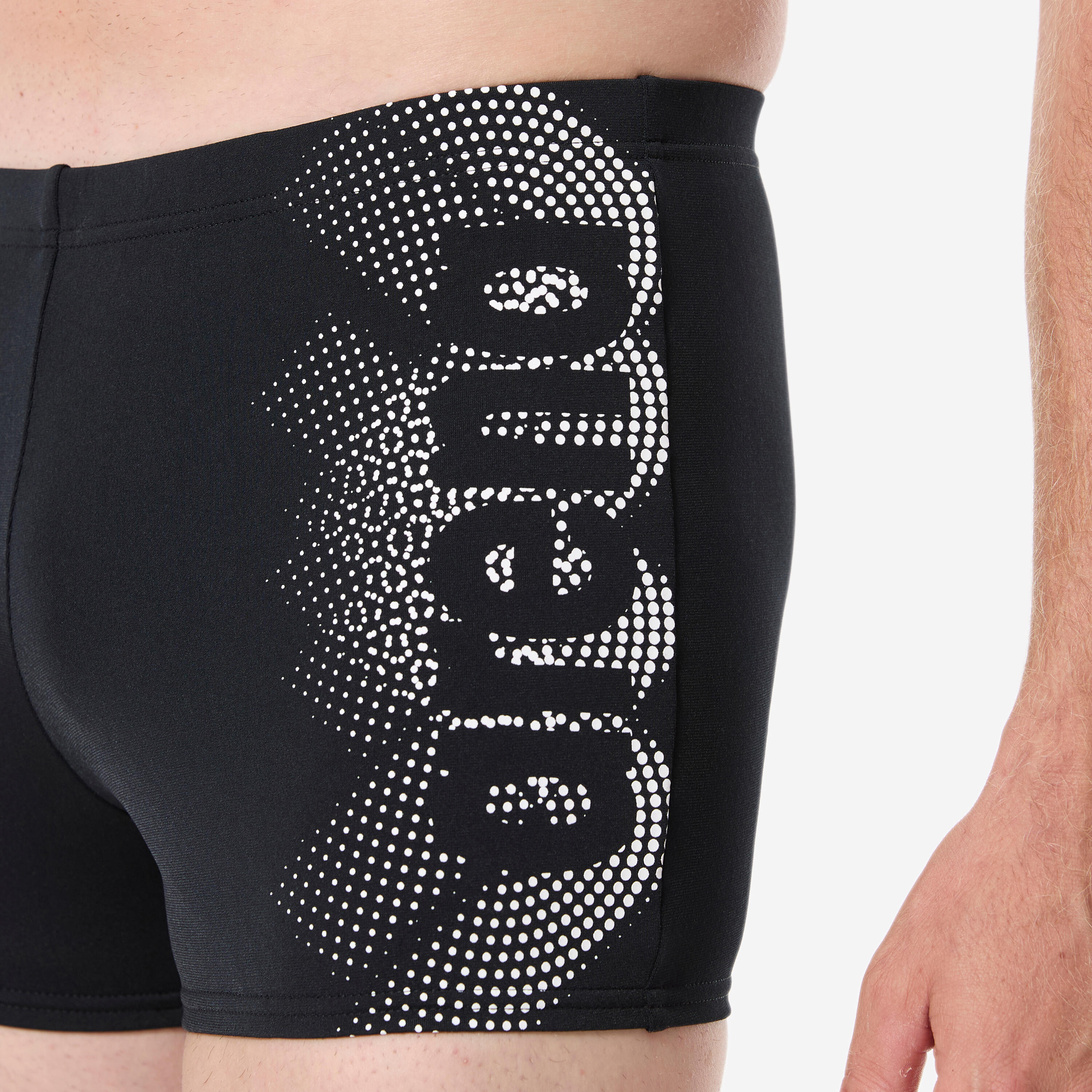 Boxer de bain natation homme​, Graphic noir blanc 7/9