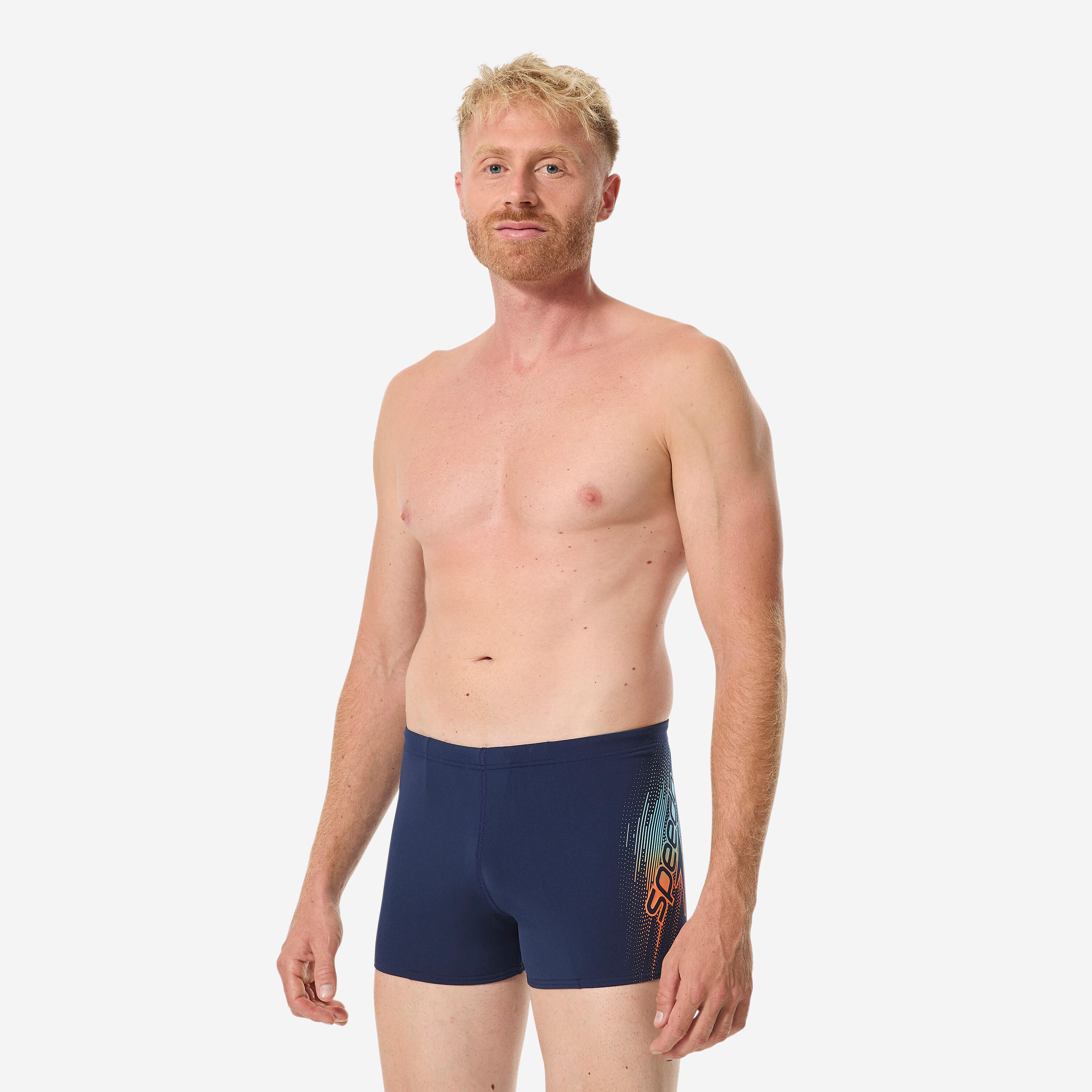 Herren-Schwimm-Boxershorts, marineblau 3/9