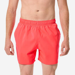 Short de bain homme, rouge logo blanc