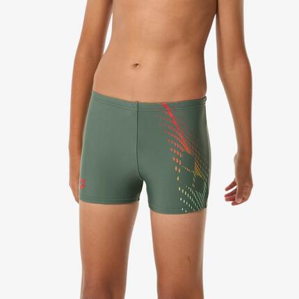 Boxer de bain natation garçon Arena, Graphic kaki