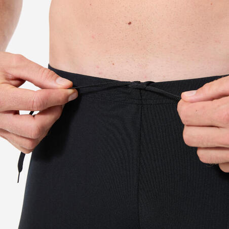 Плавки-боксери чоловічі для плавання чорні/білі