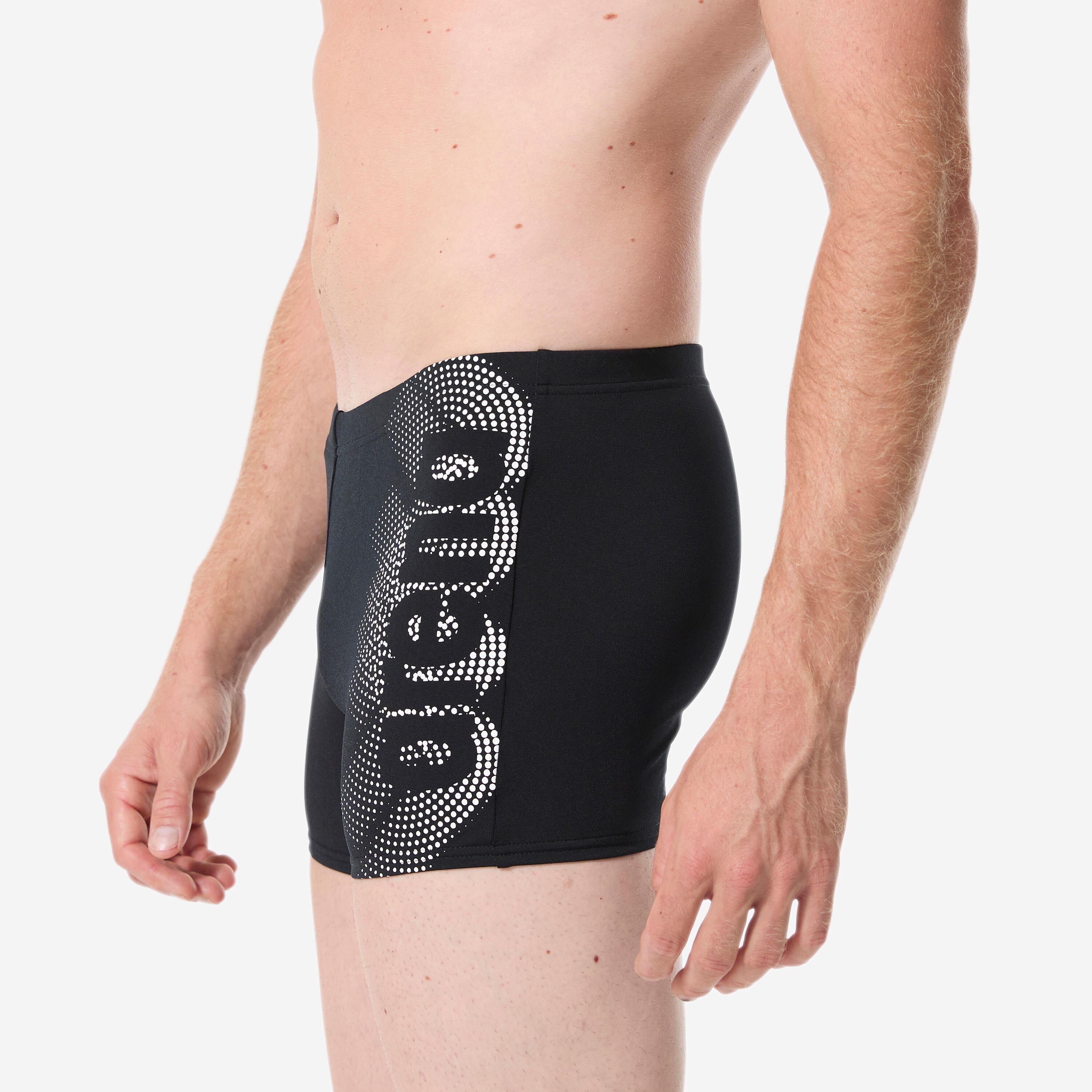 Boxer de bain natation homme​, Graphic noir blanc 5/9