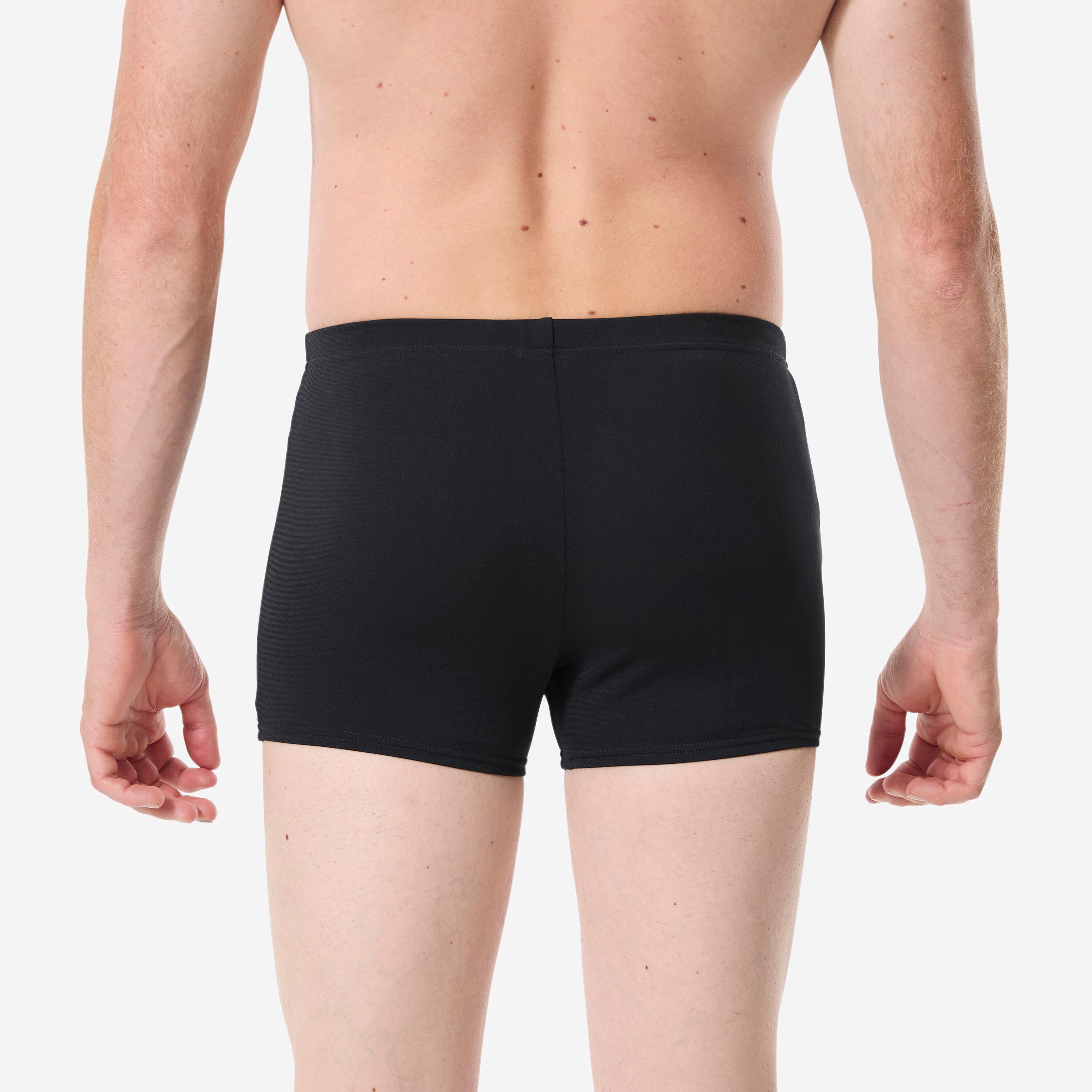 Bañador Bóxer Natación Hombre Negro Turquesa 3/6