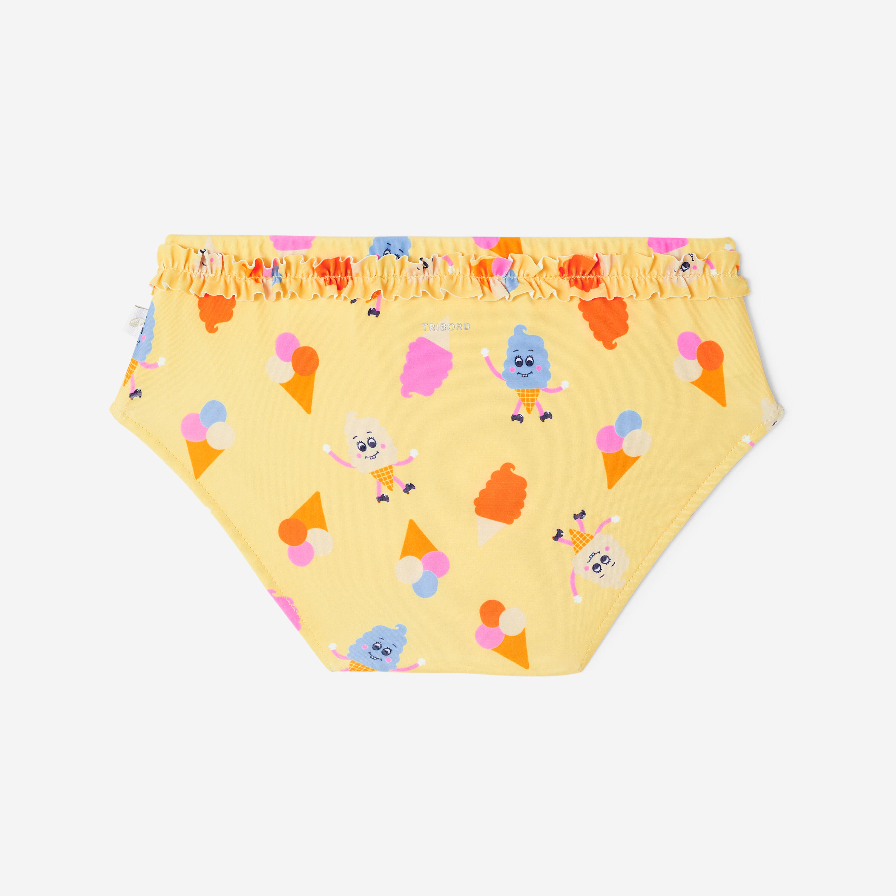 Cueca de banho fralda lavável bebé, gelado amarelo 6/9