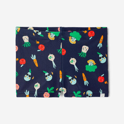 Boxer de bain bébé / enfant bleu imprimé crabes