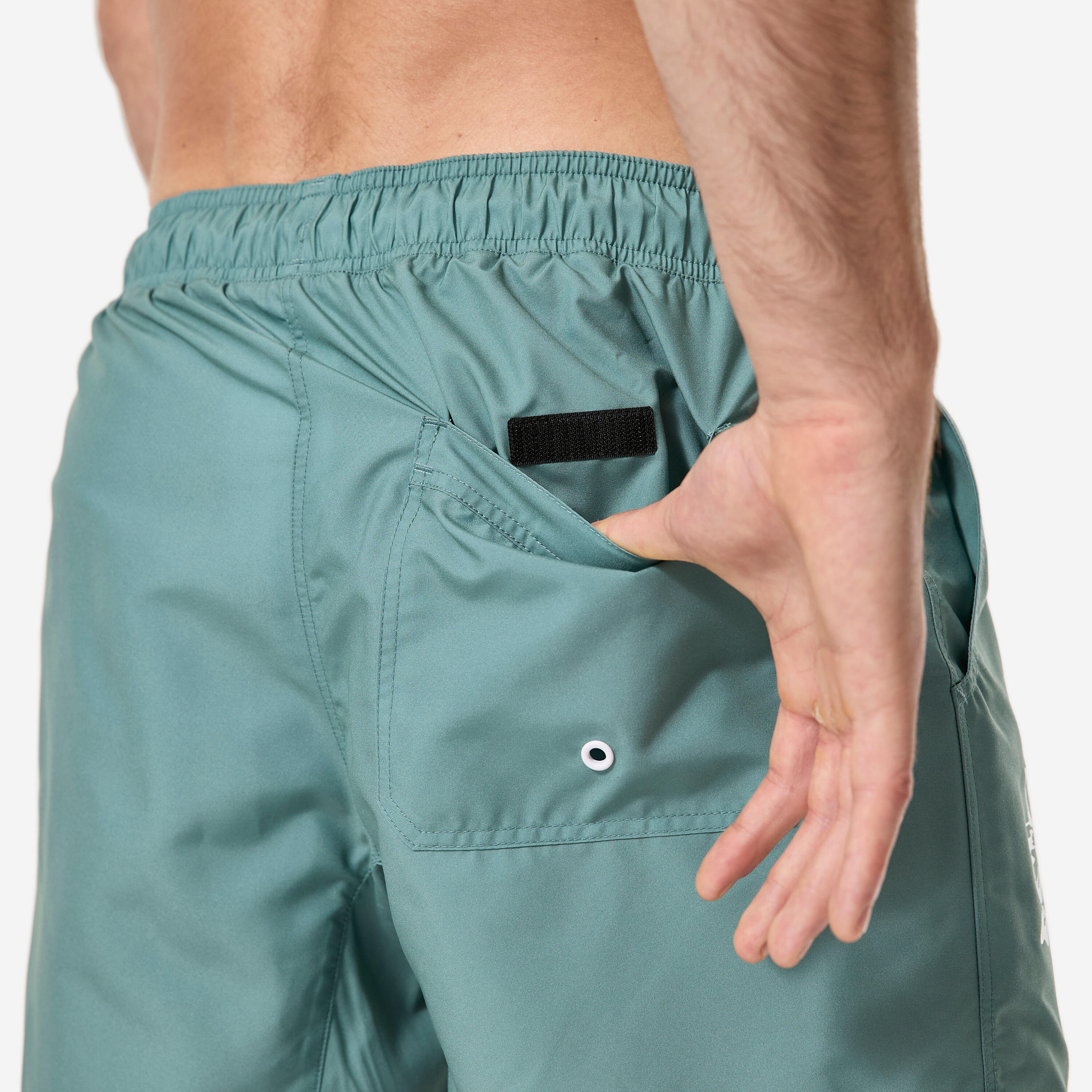 Boardshort surf short de bain court 15" homme, 100 Rad vert 12/19