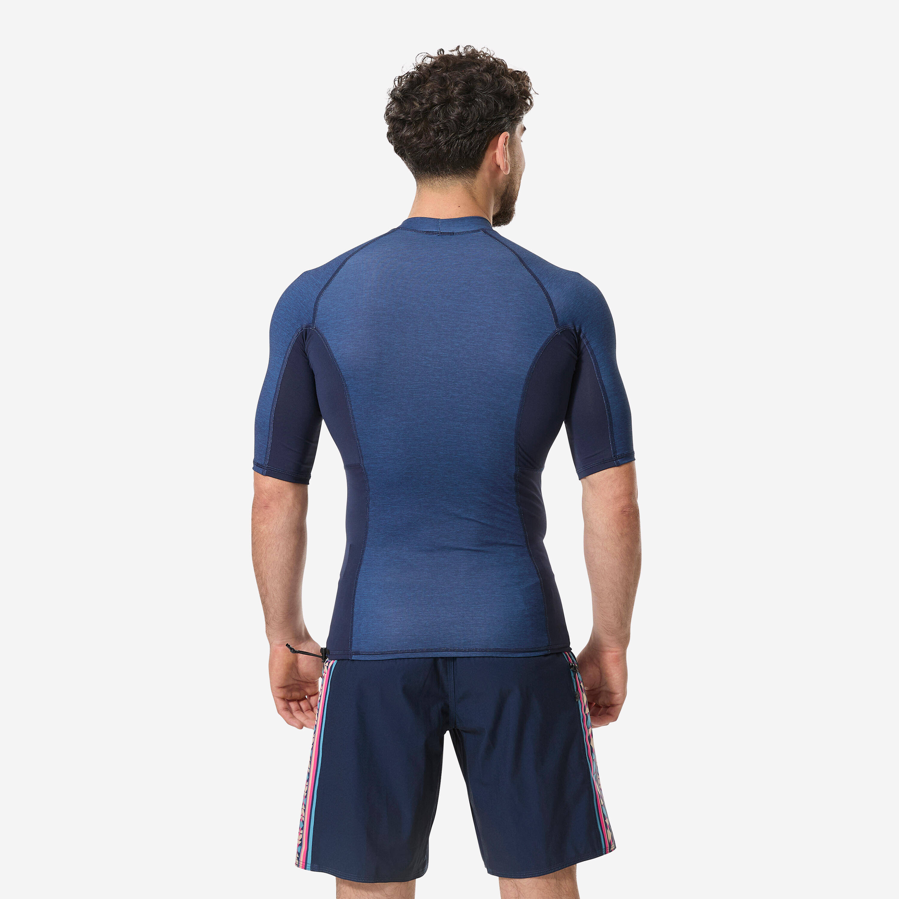 Men’s surfing short sleeve UV-protection t-shirt, 500 Amphi blue -  4