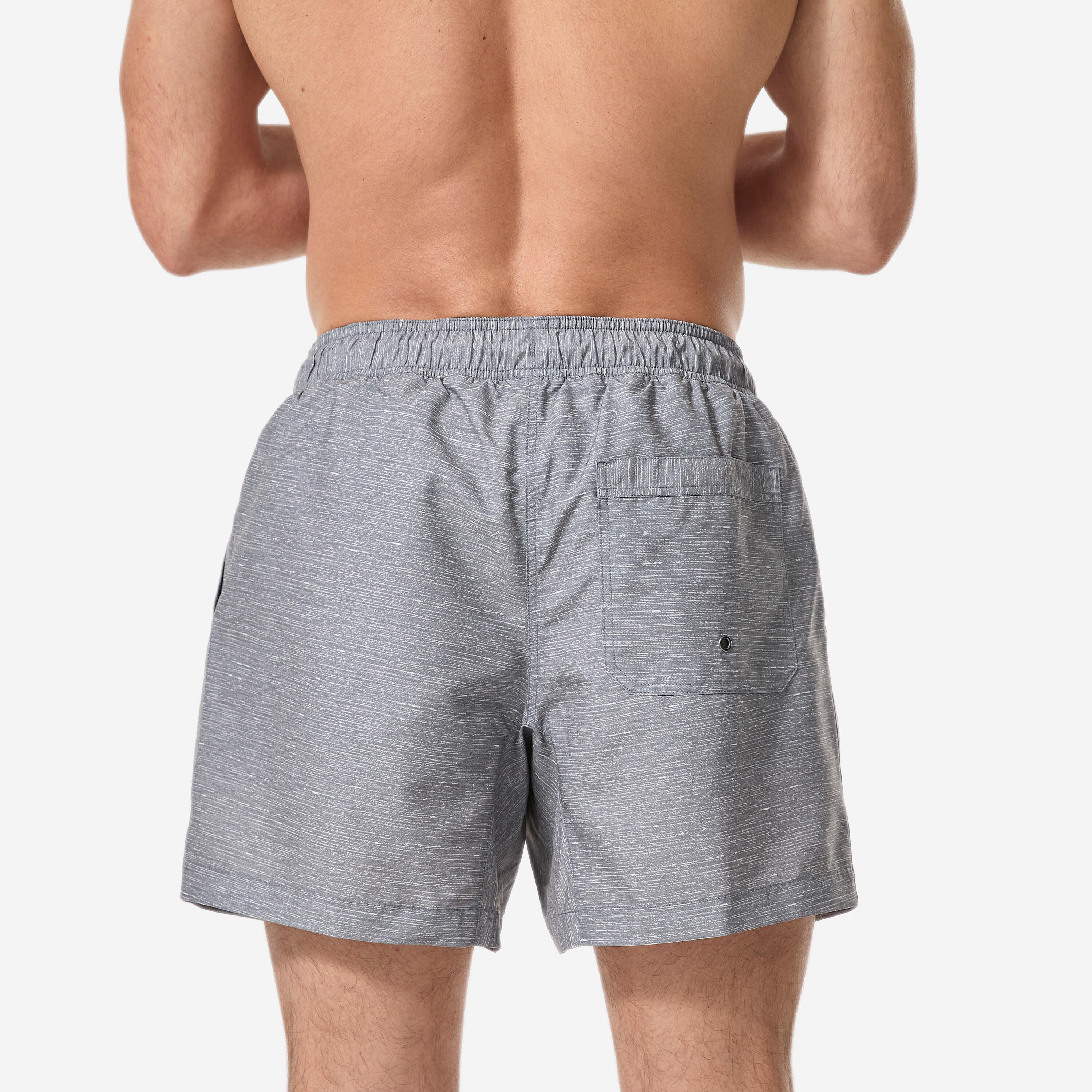 Boardshort surf short de bain court 15" homme, 100 gris chiné 3/10